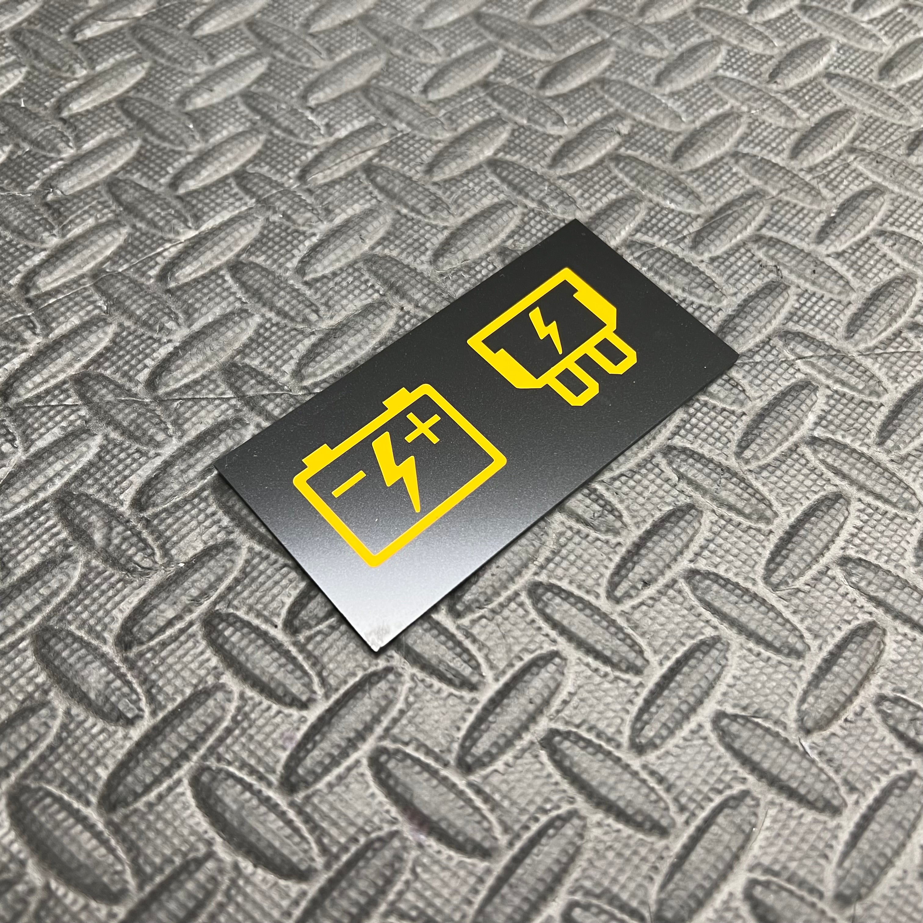 Proform Battery and Fuse Vinyl Sticker Set - Tangerine Scream