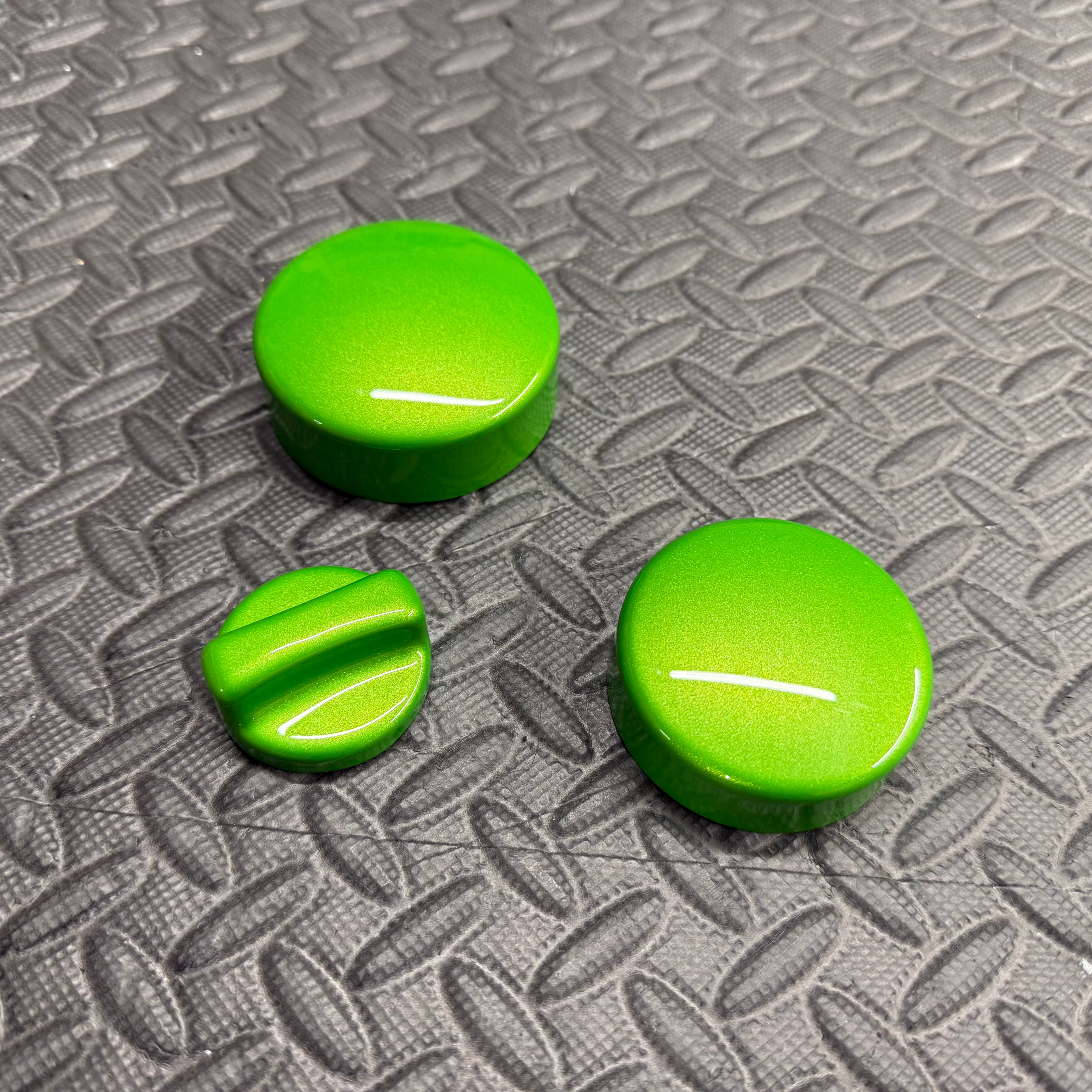 Proform Engine Cap Cover Kit - Various Ford Models - Small Oil Cap - Painted Mean Green