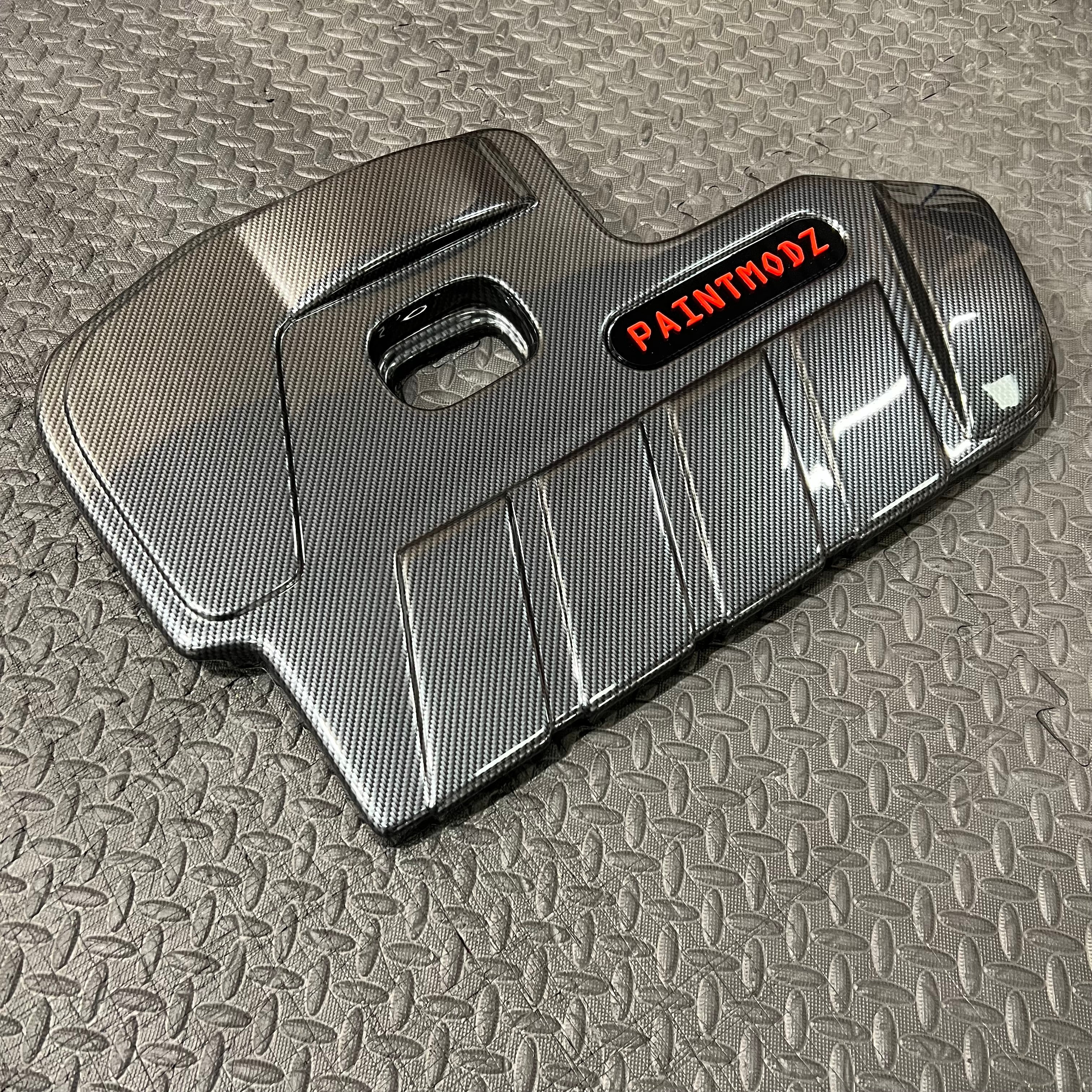 Proform Engine Cover - MK4/4.5 Focus ST Petrol - Deluxe Carbon Fibre Effect Plastic - Red/Gloss Black Badge