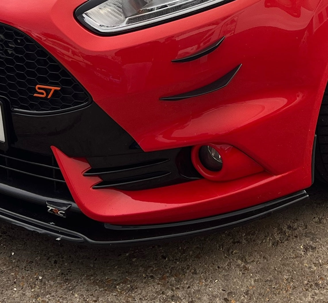 Proform Fog Light Trims - Mk7.5 Fiesta ST180/ST200 - Painted Molten Orange/Gloss Black