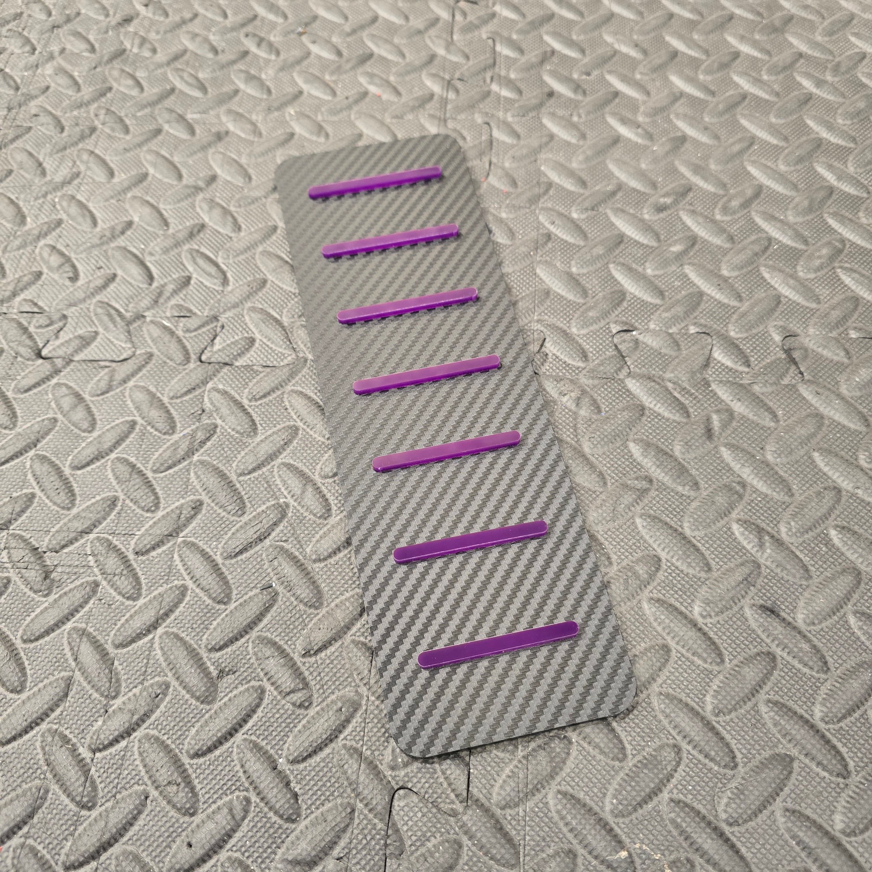 Proform Mk3/3.5 Focus Dead Pedal / Foot Rest Plate - Carbon Fibre Effect Plate WIth Dark Purple Detailing