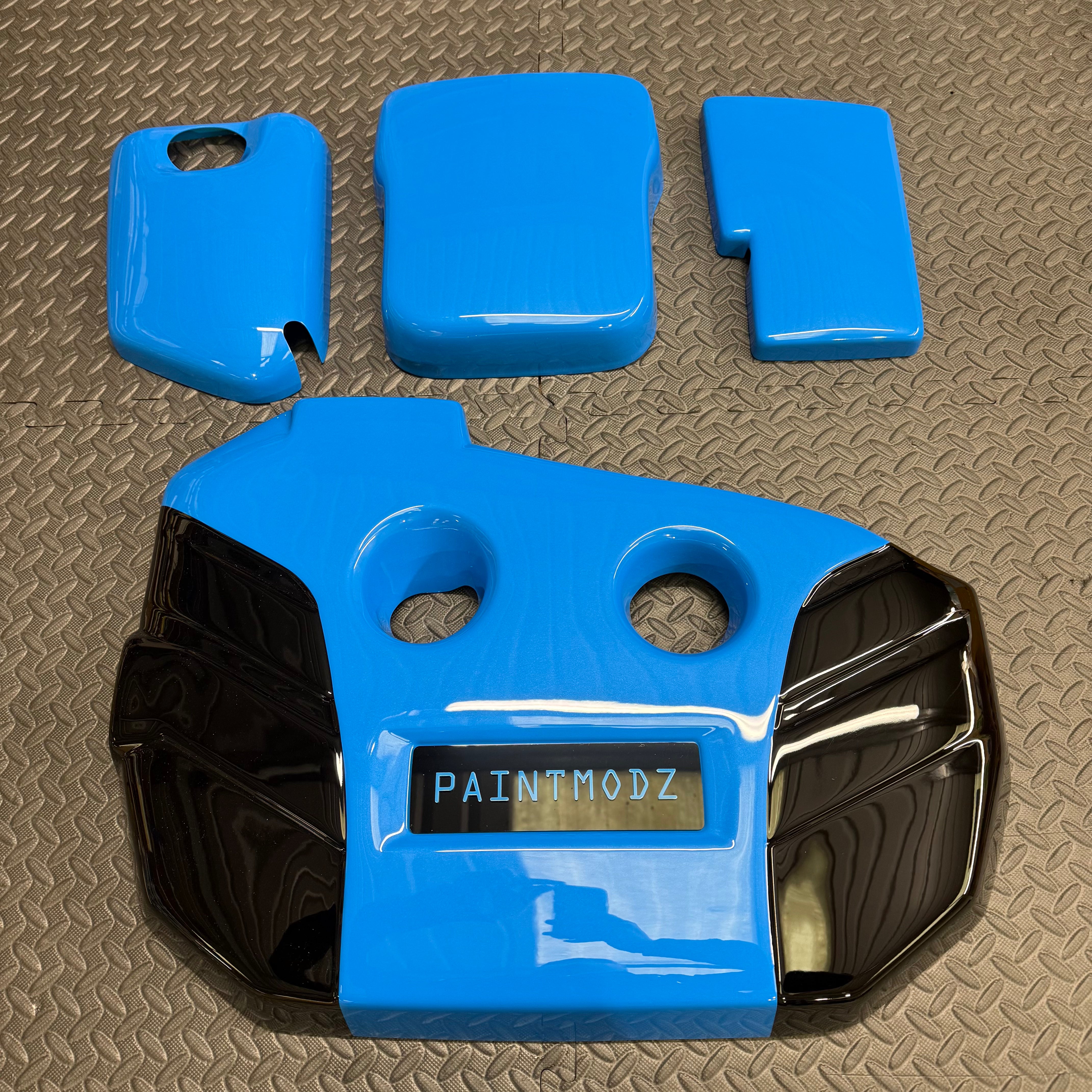Proform Small Engine Bay Dress Up Bundle - Mk3.5 Focus RS - Nitro Blue With Gloss Black Effect Accents