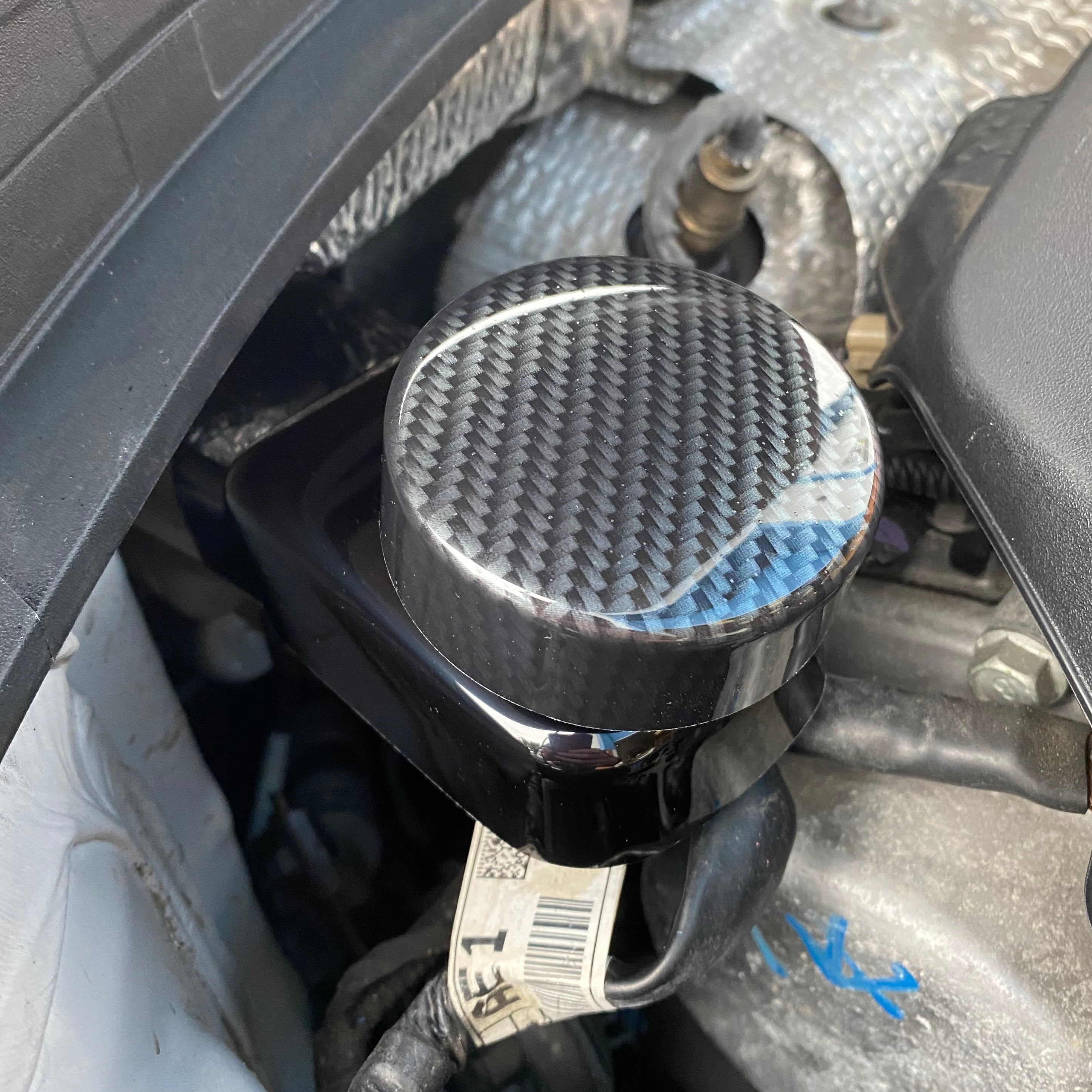 Proform Brake Reservoir Cover (Plastic Finishes) - Fits Hyundai i30 / Kona N - Right Hand Drive - Gloss Black Plastic