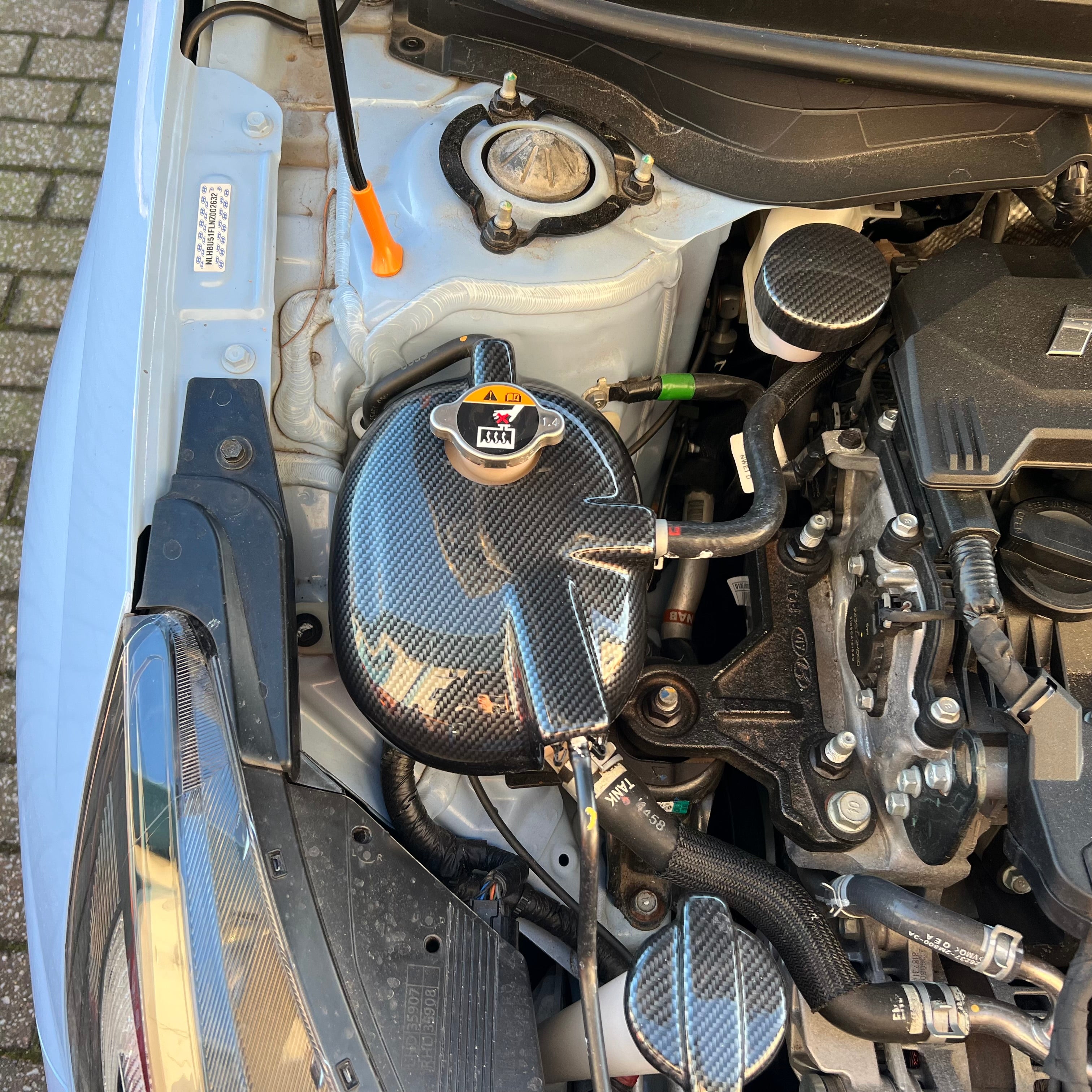 Proform Coolant Tank Cover - Fits Hyundai i20N/N Line - Delxue Carbon Fibre Effect Plastic