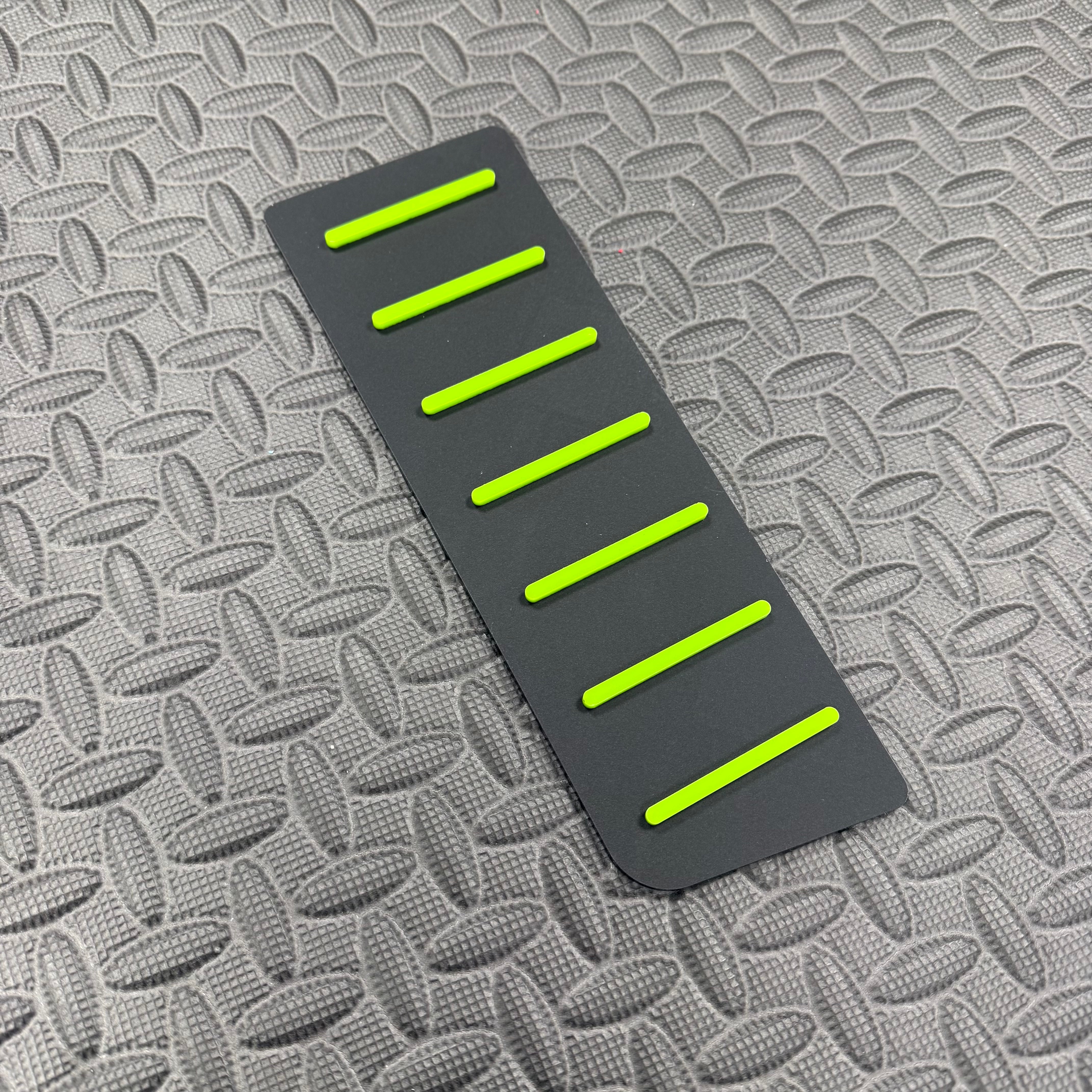 Proform Mk4/4.5 Focus ST Dead Pedal / Foot Rest Plate - Light Green Detail - Satin Black Back Plate