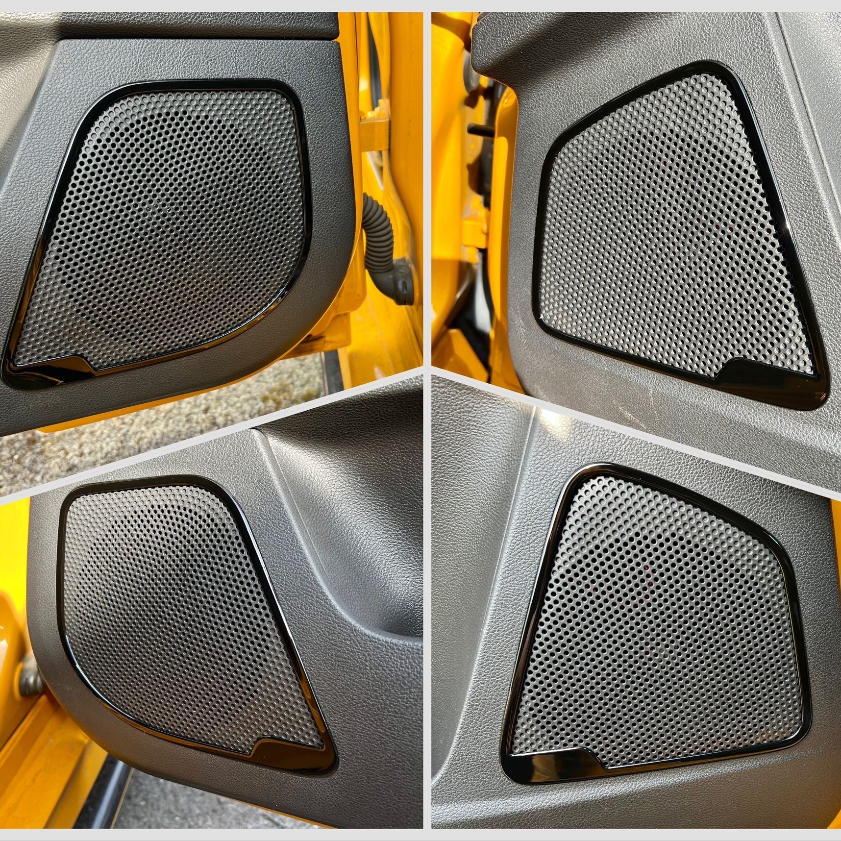 PaintModz Mk3.5 Focus Door Speaker Surrounds - Painted Gloss Black