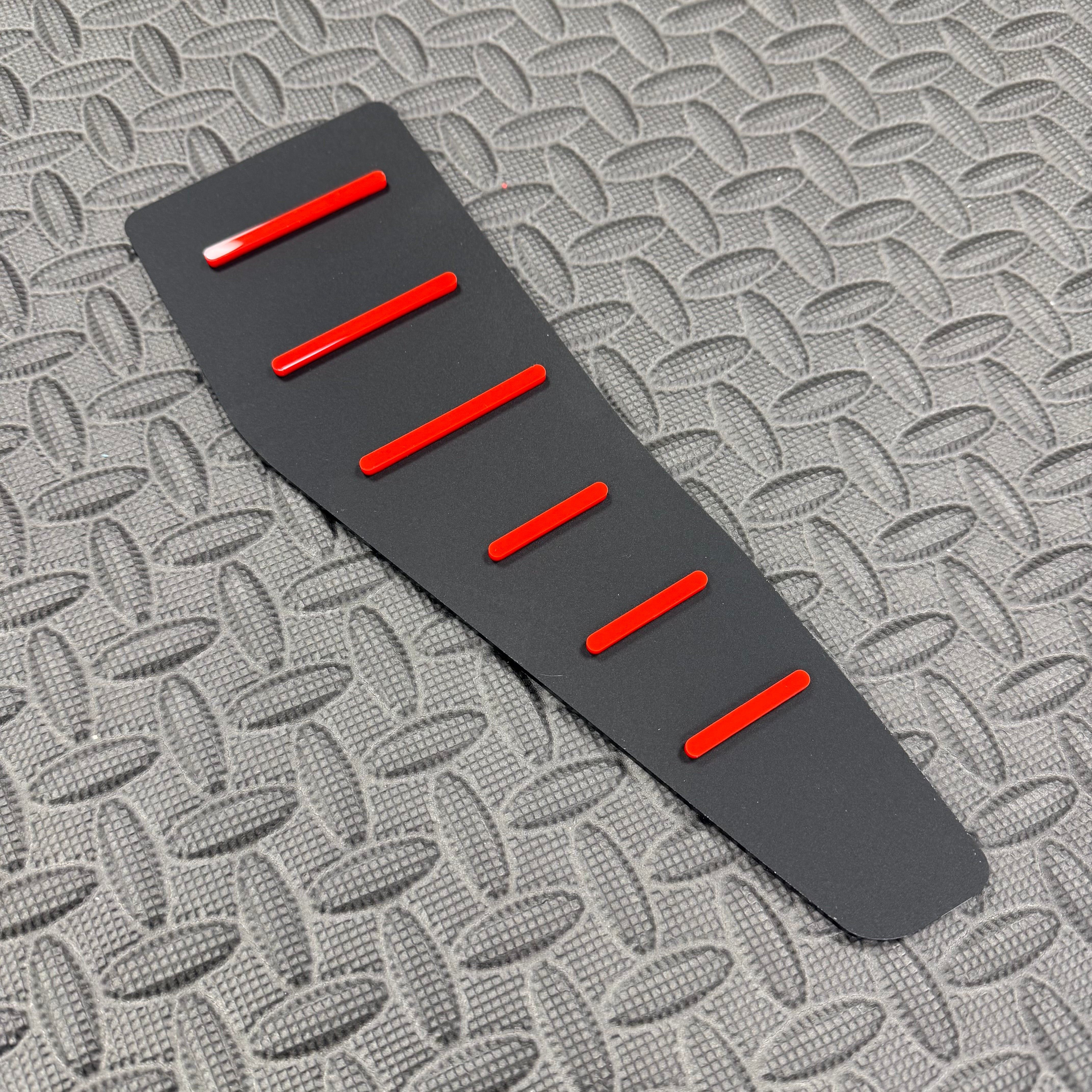 Proform Mk7/7.5 Golf GTI / R (Automatic) Dead Pedal / Foot Rest Plate - Satin Back Plate With Red Detail