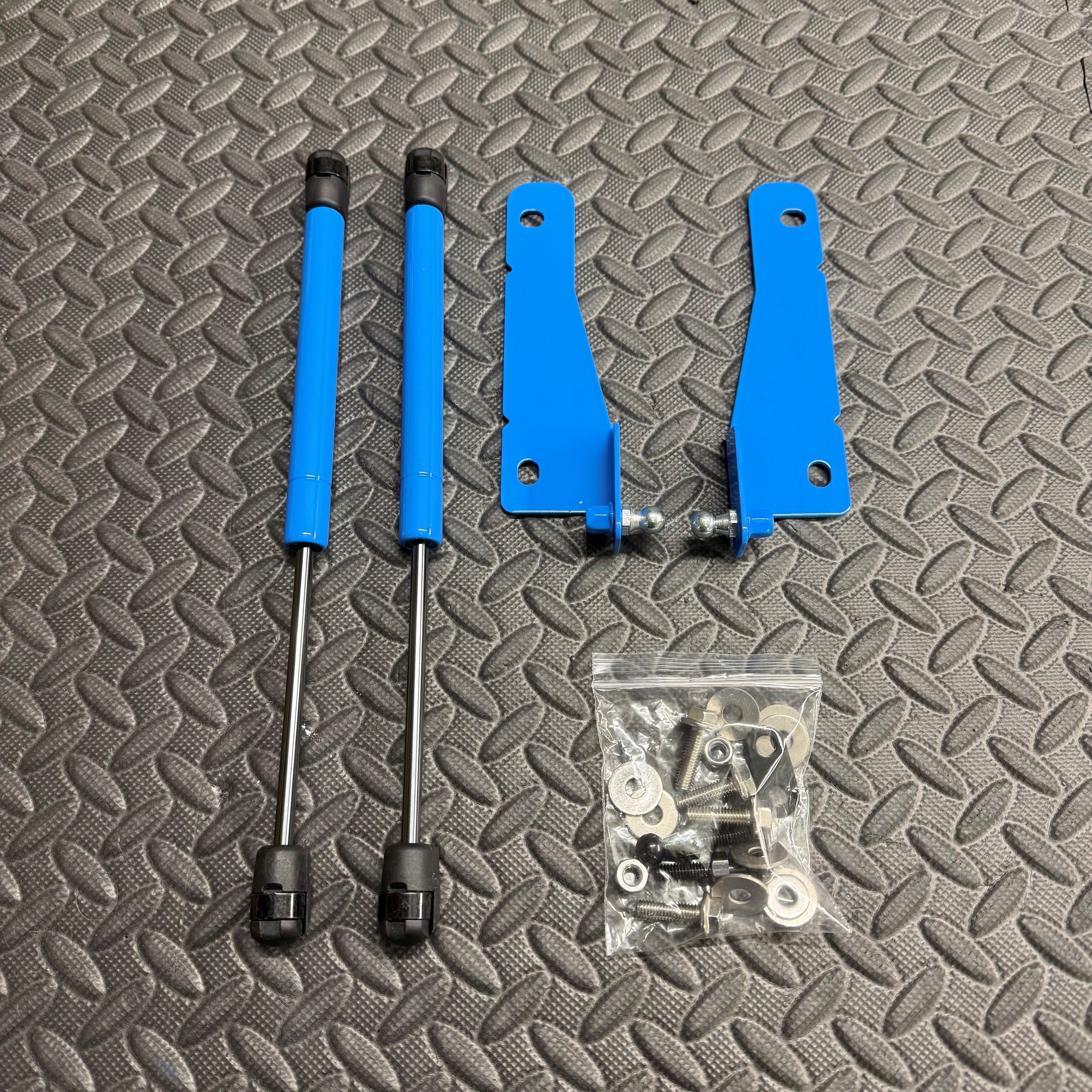 Mk2/2.5 Puma inc ST Gas Strut Bonnet Lifters - Painted Azure Blue