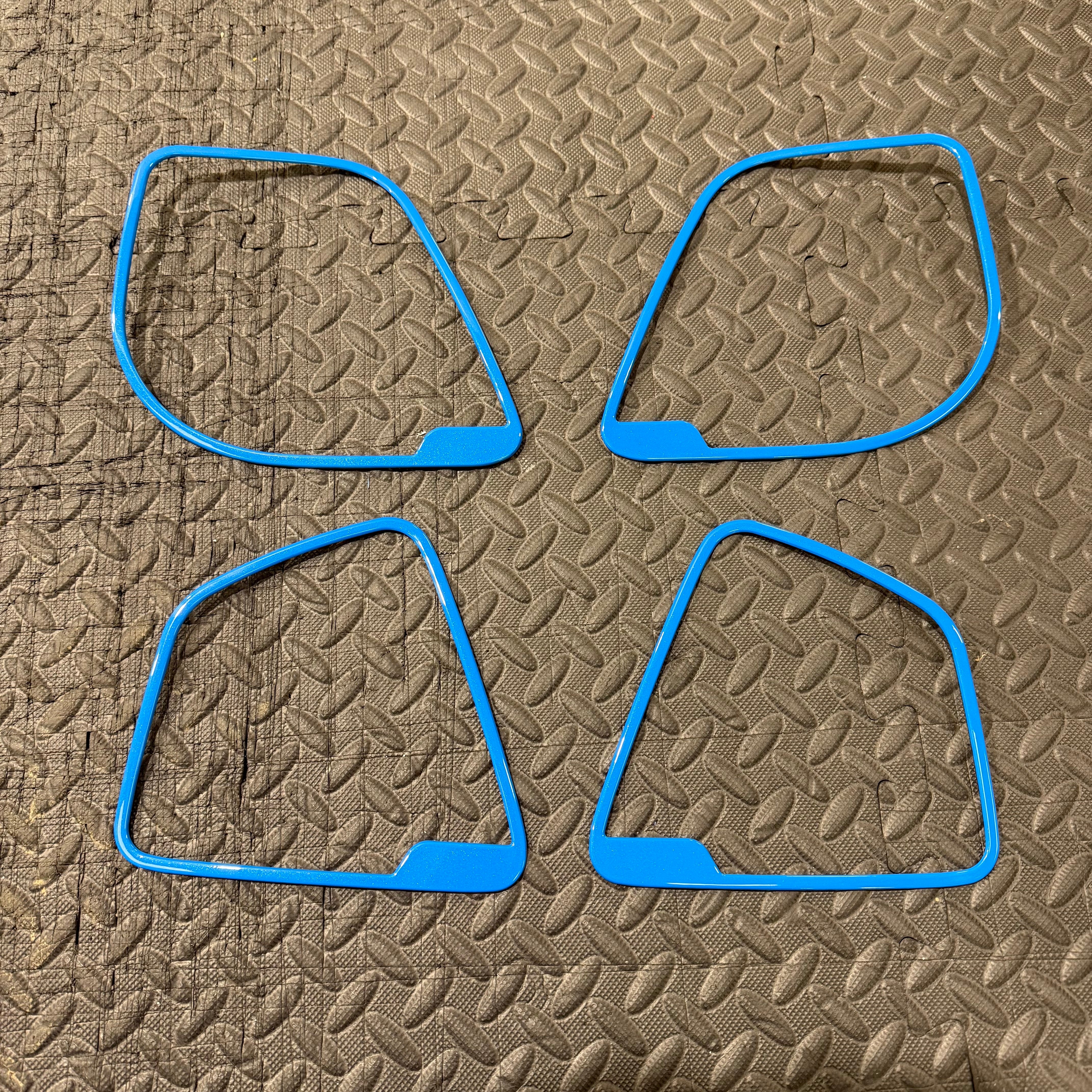 PaintModz Mk3.5 Focus Door Speaker Surrounds - Painted Nitrous Blue