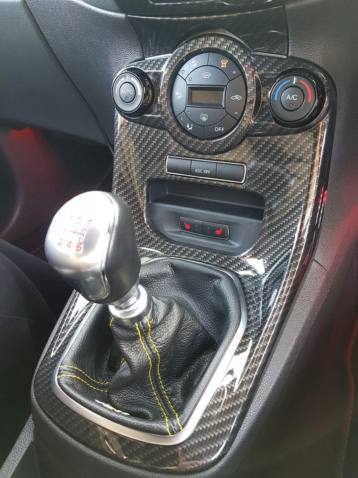 Genuine Ford Centre Console Trim - Mk7.5 Fiesta - Carbon Fibre Effect Hydrodipped