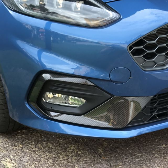 Outer Fog Light Bezels - Mk8 Fiesta ST/ ST Line - Hydrodipped Carbon Fibre Effect