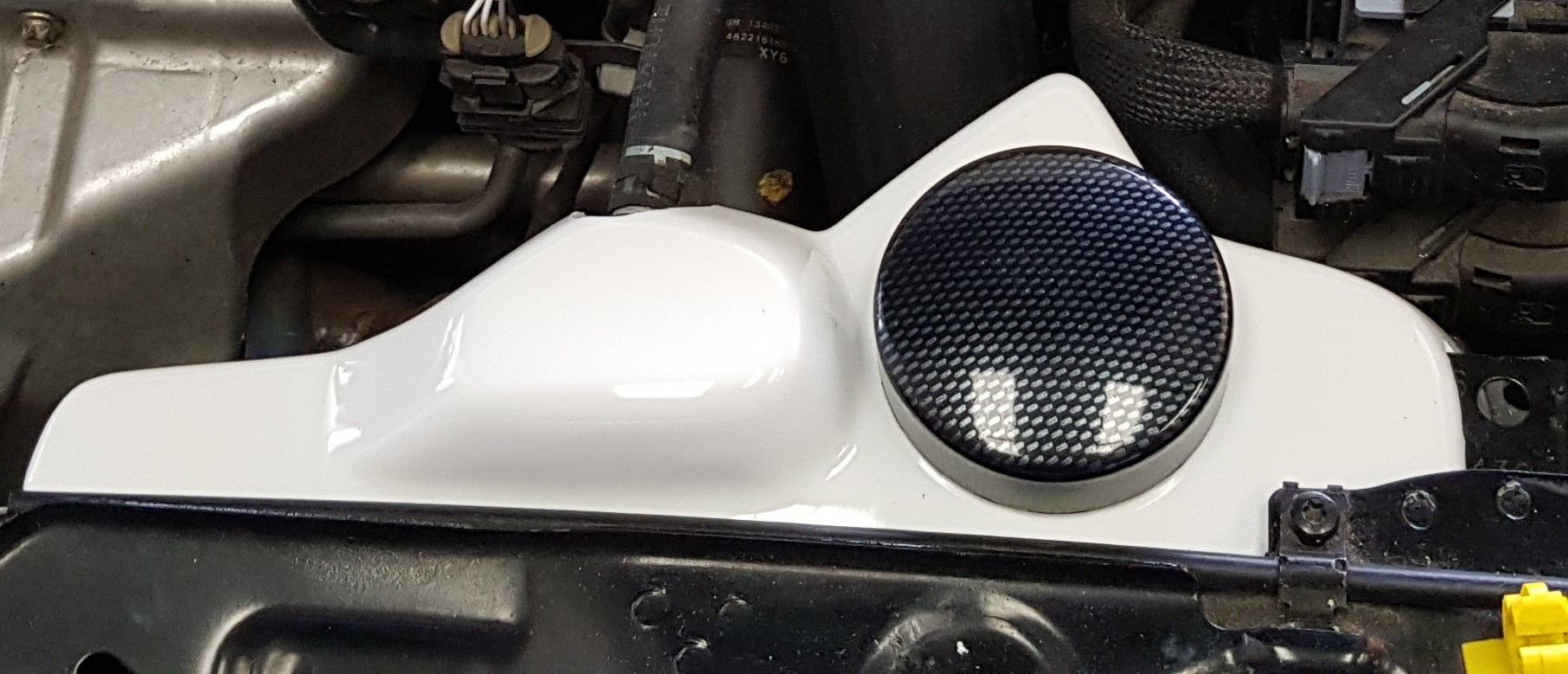 Proform Coolant Tank Cover - Vauxhall / Opel Corsa E inc VXR OPC - Gloss White Plastic