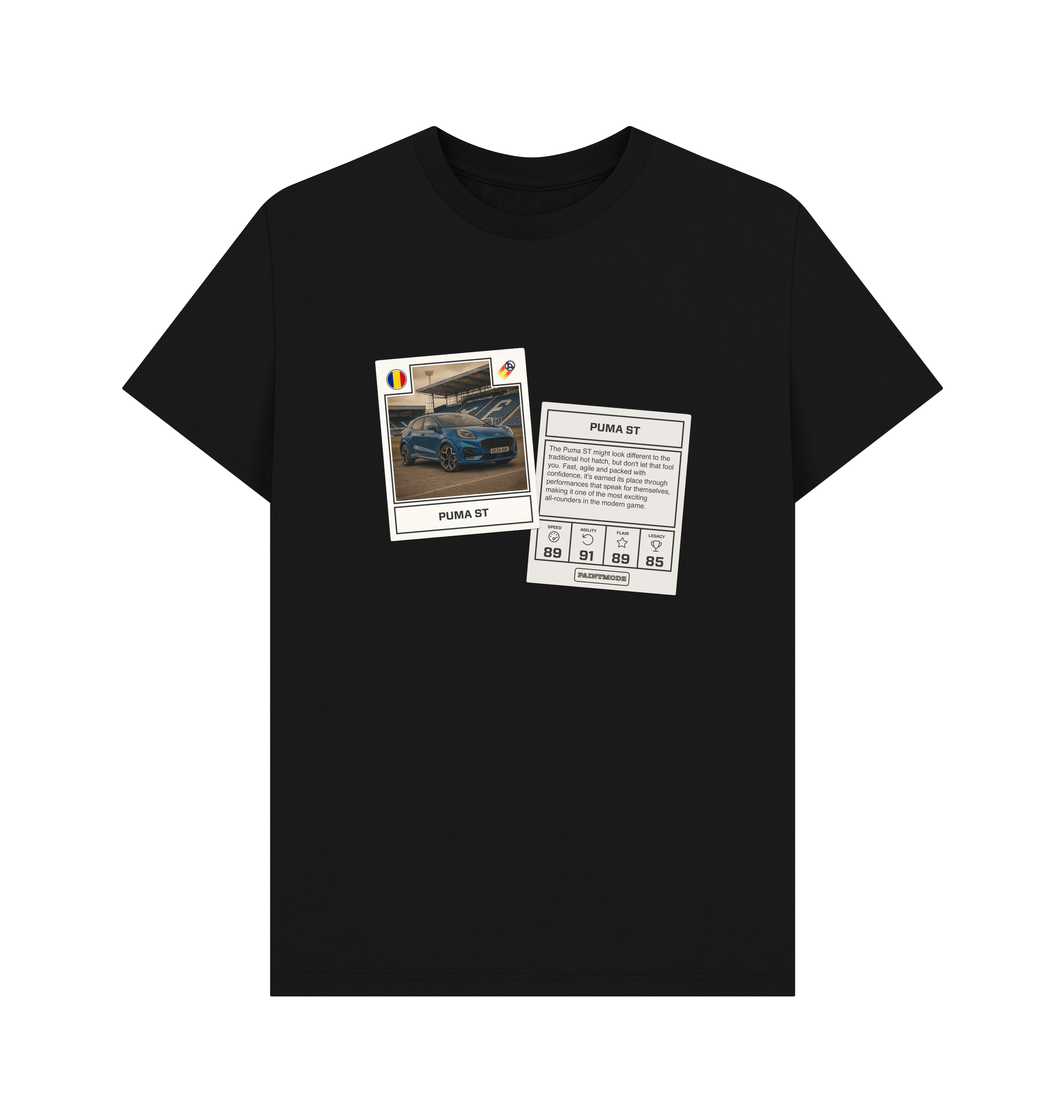 Black Printed T-shirt Front