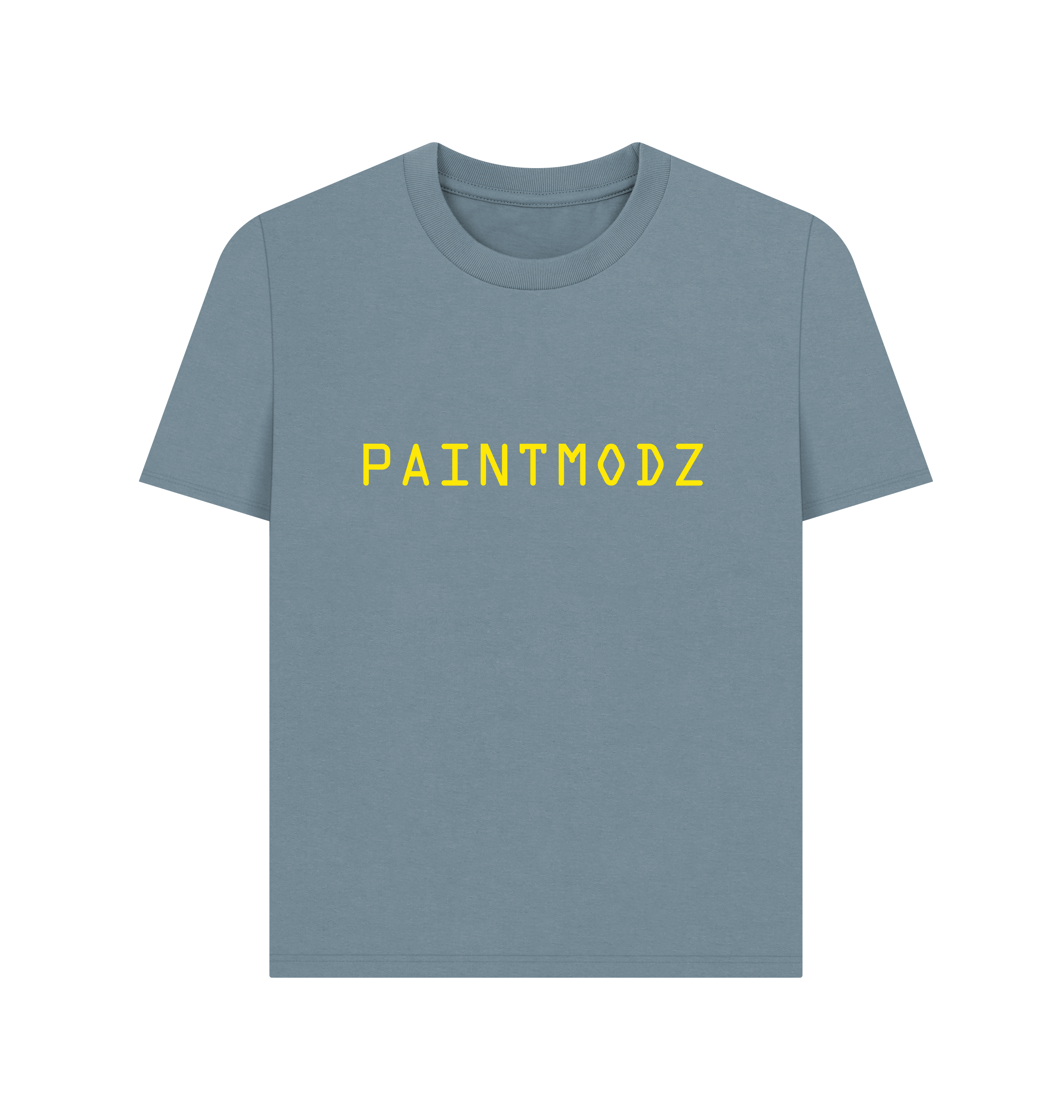 Stone Blue Printed T-shirt Front