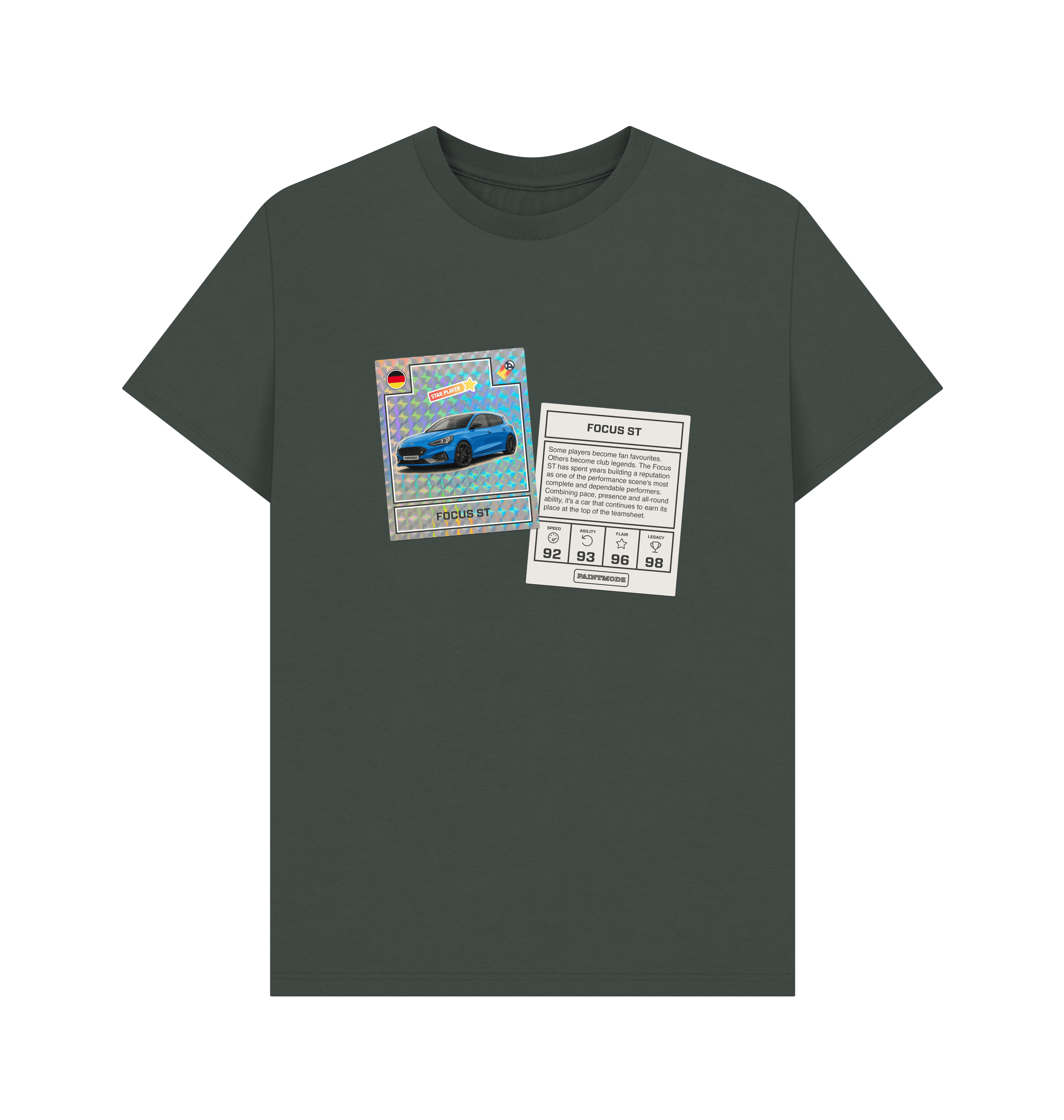 Dark Grey Printed T-shirt Front