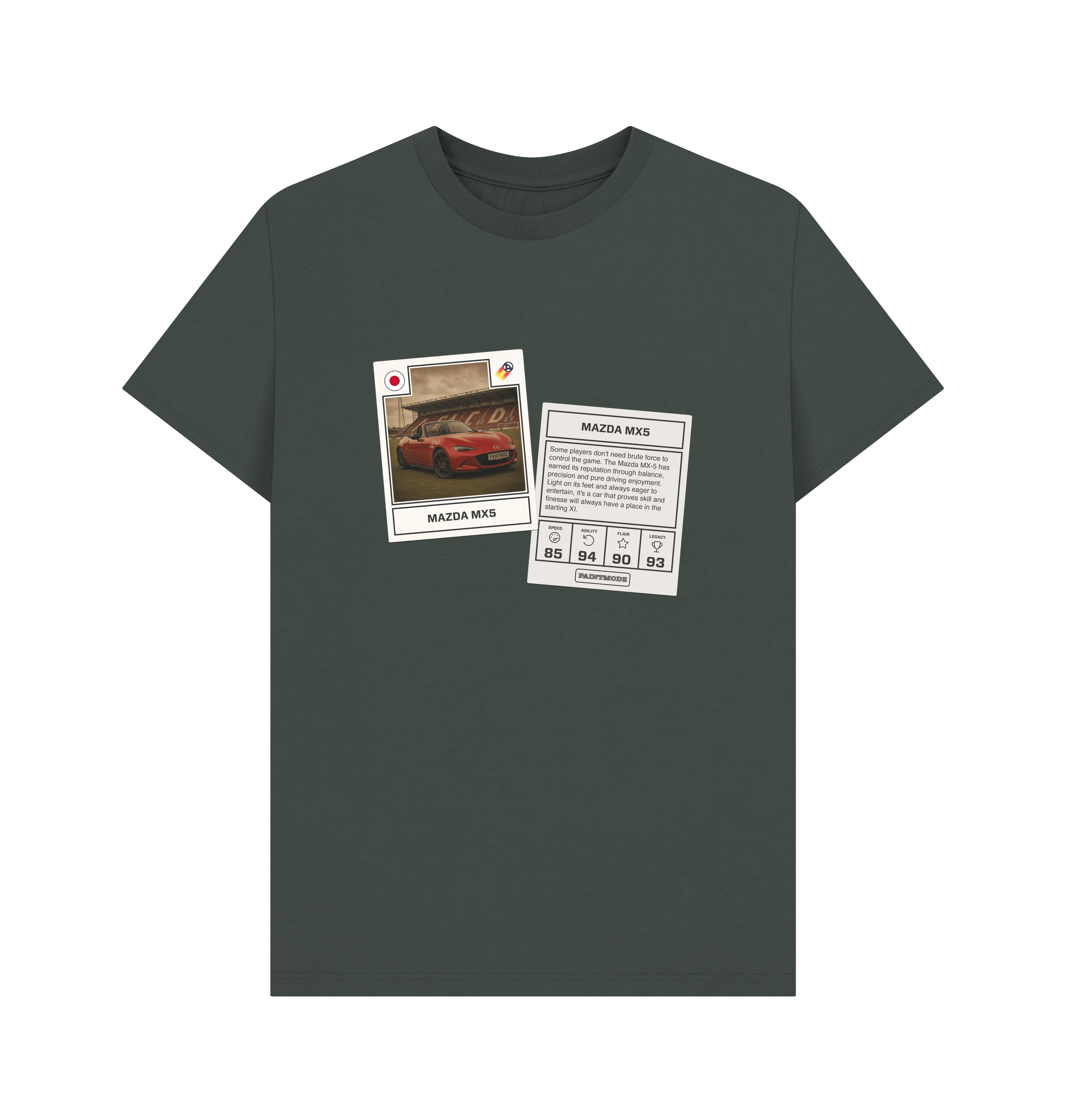 Dark Grey Printed T-shirt Front