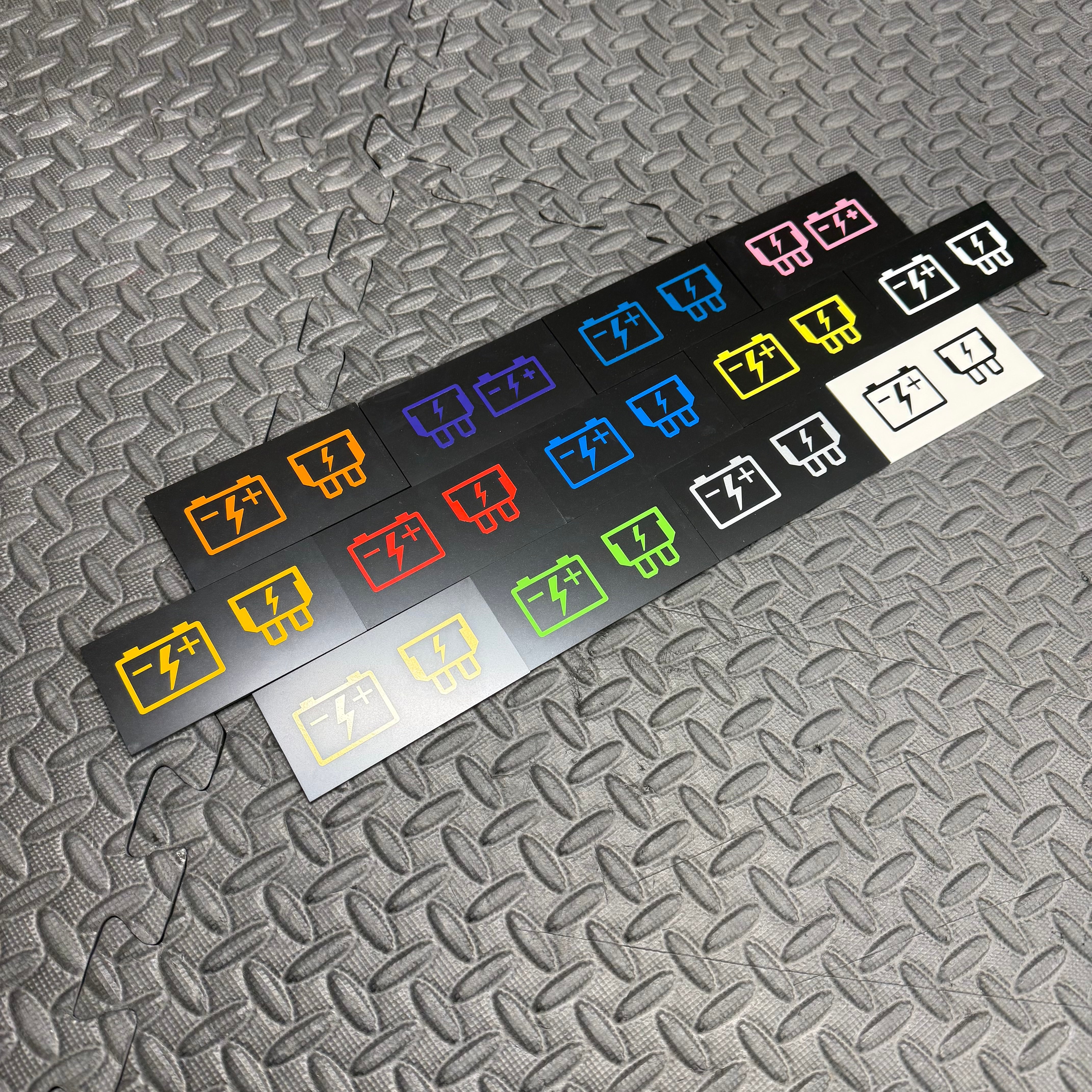 Proform Battery and Fuse Vinyl Sticker Set - Various Colours