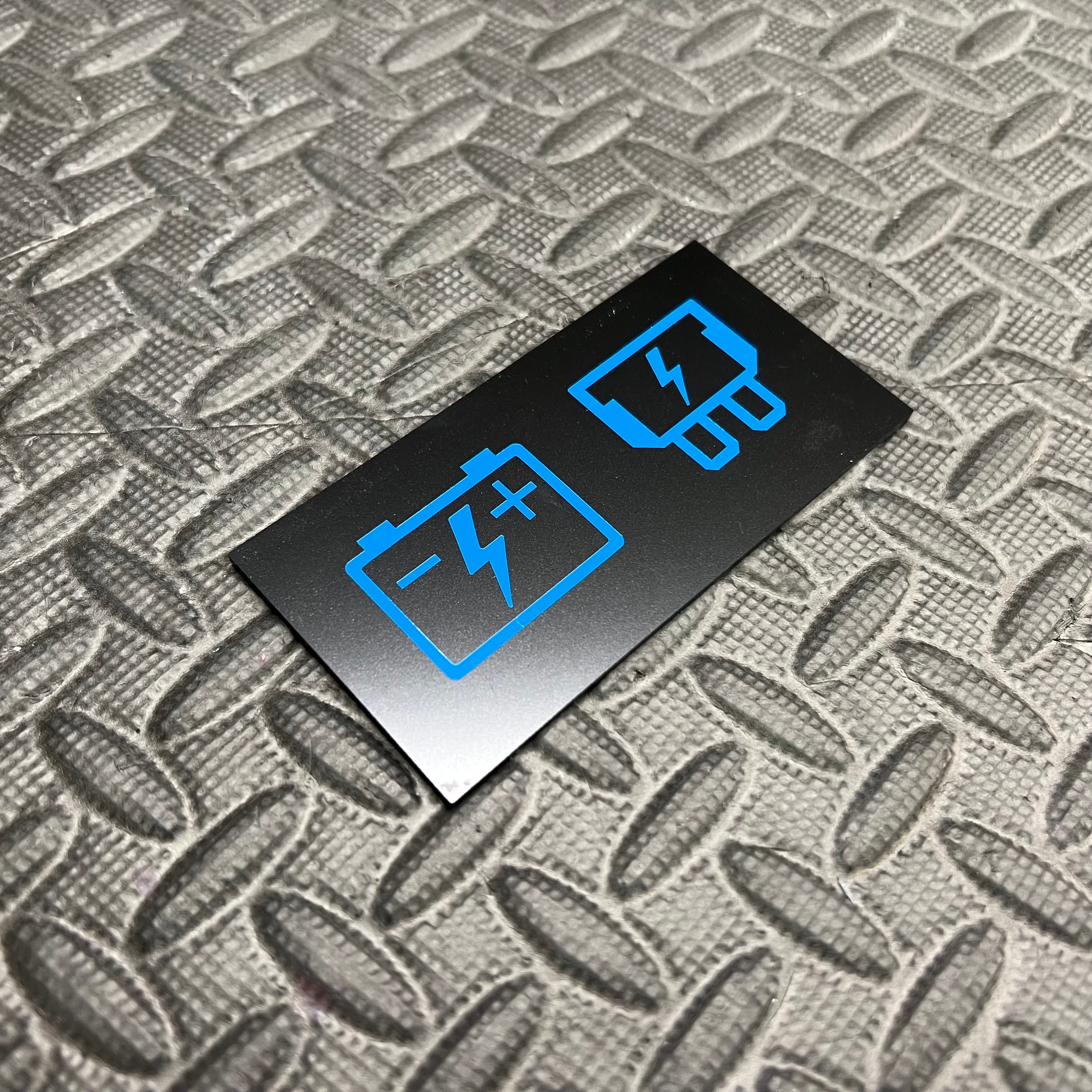Proform Battery and Fuse Vinyl Sticker Set - Nitro Blue
