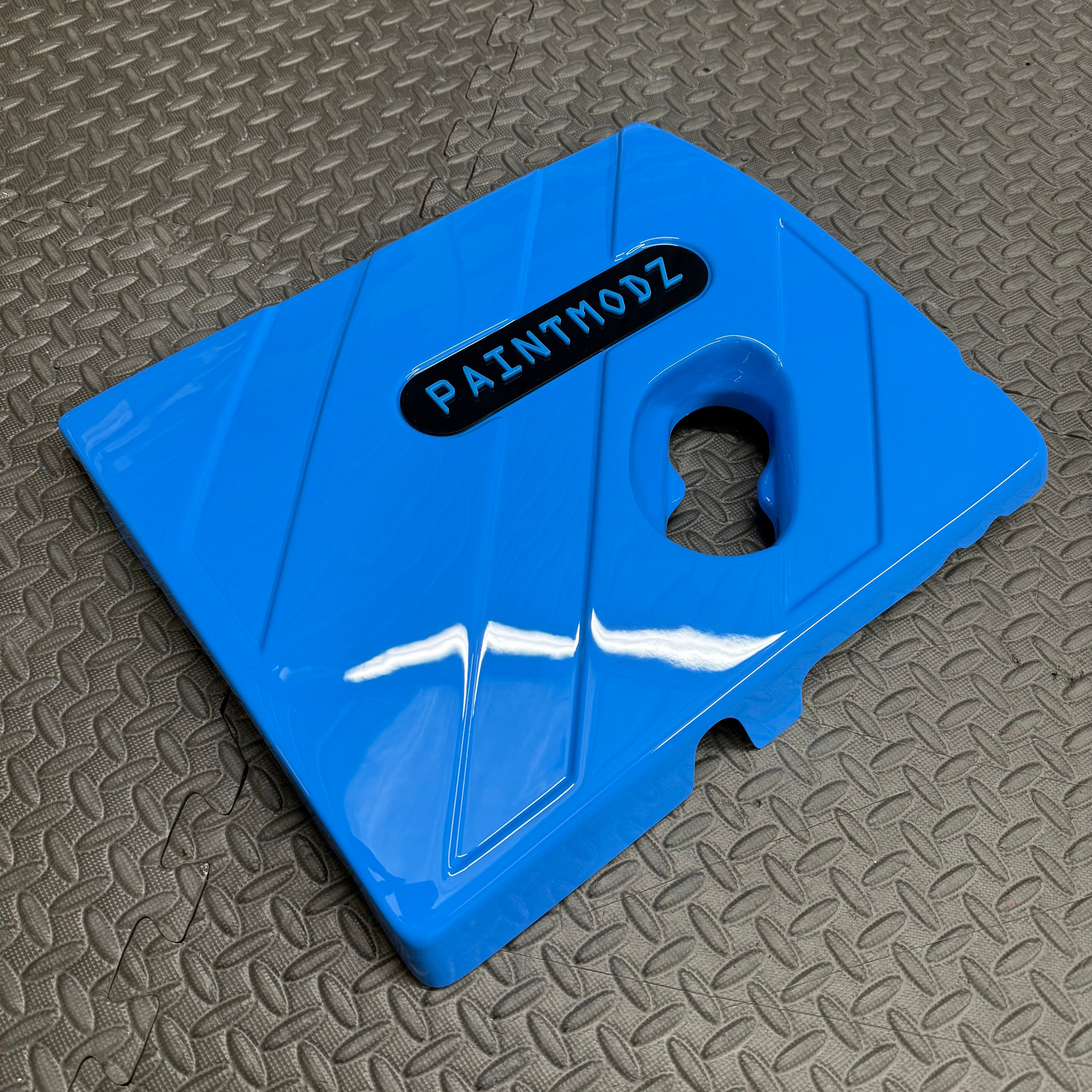Proform Engine Cover - MK8/8.5 Fiesta ST / Mk2 Puma ST  - Painted Azure Blue With Light Blue/Gloss Black Badge Plate