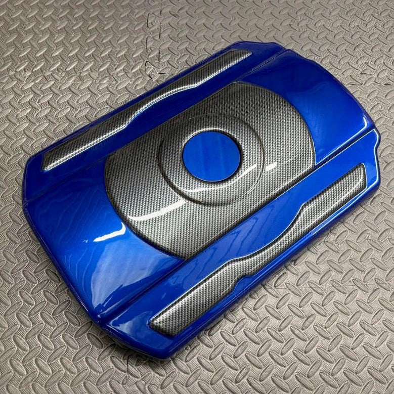 Proform Engine Cover - Mk7/7.5 Golf GTI / R, Painted Lapiz Blue With Carbon Fibre Effect Detailing.