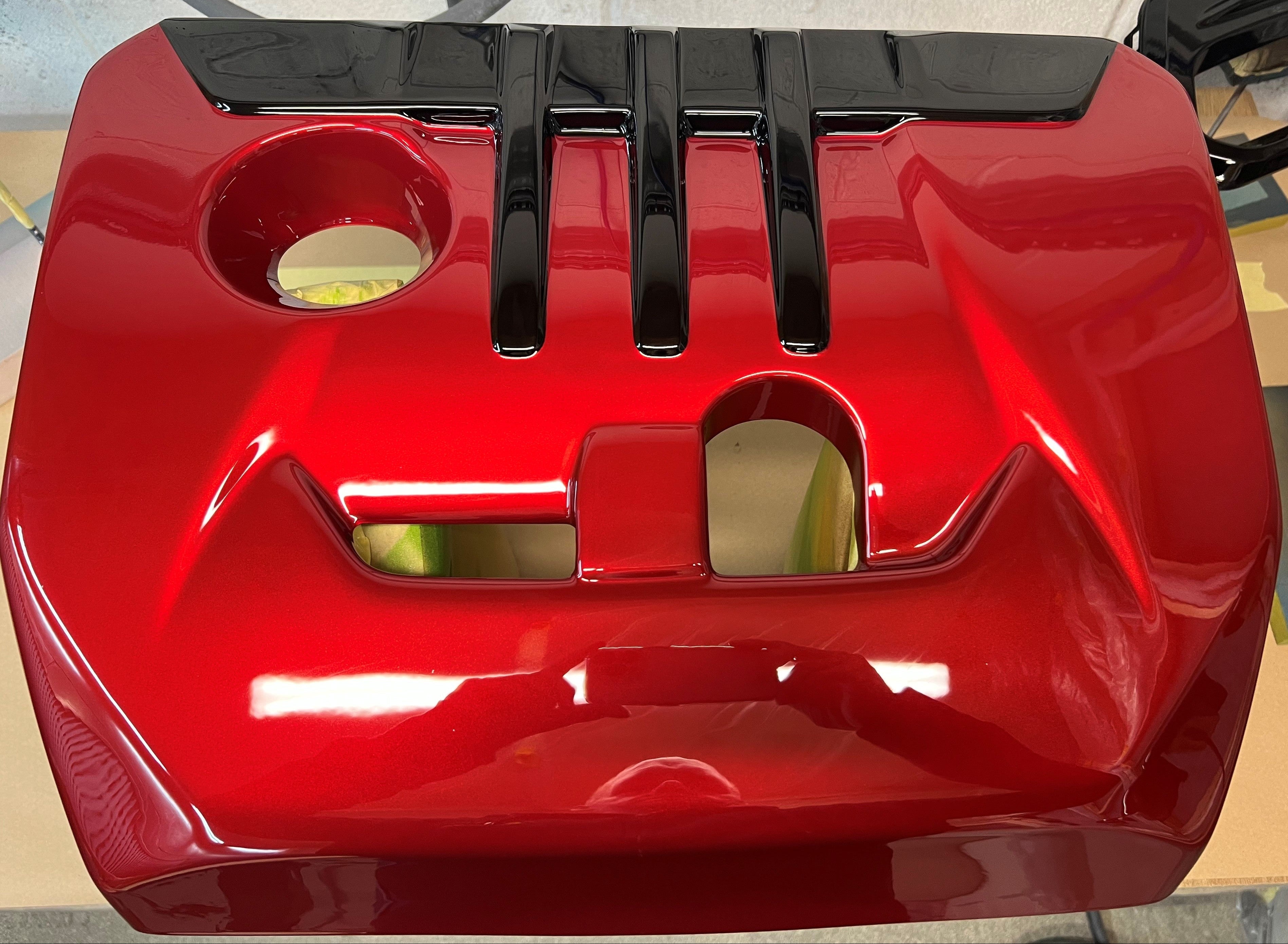 Proform Engine Cover - Yaris GR - Painted Emotional Red with Black Detailing
