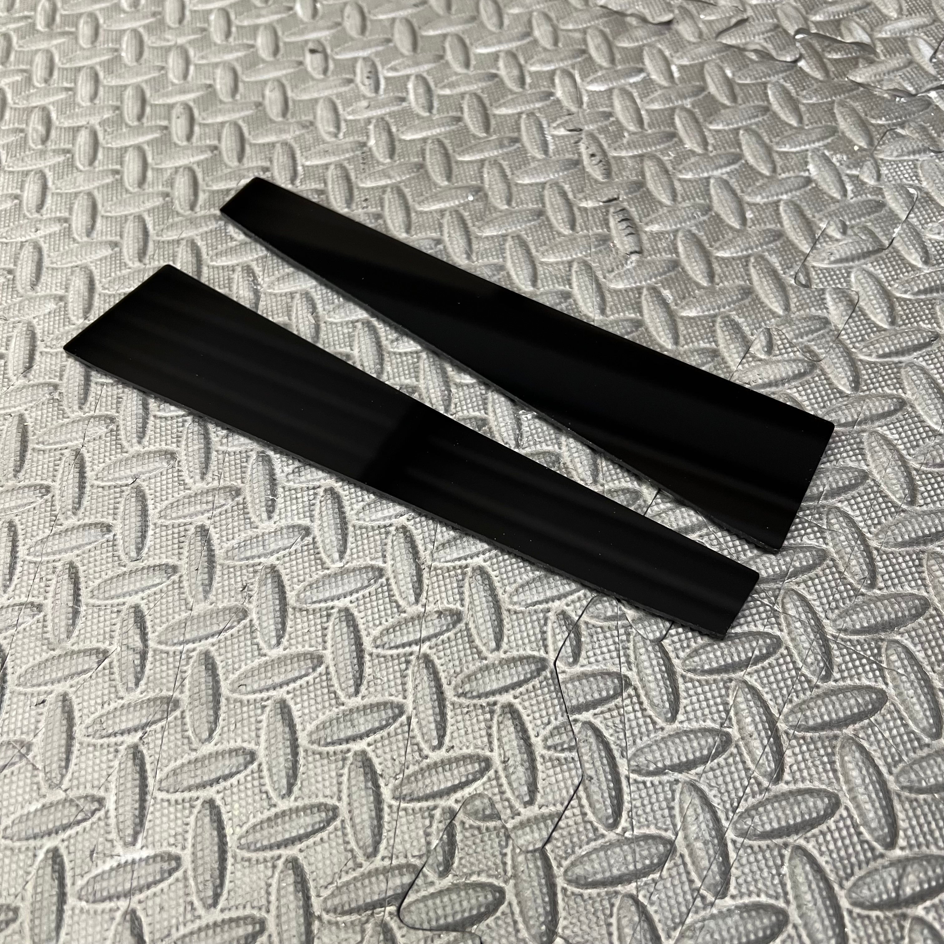 Mk8/8.5 Fiesta Front Door Pocket Insert Plates - Gloss Black Plastic