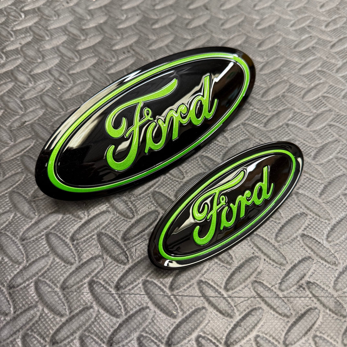 Genuine Ford Grille / Tailgate Badges  - Painted Mean Green