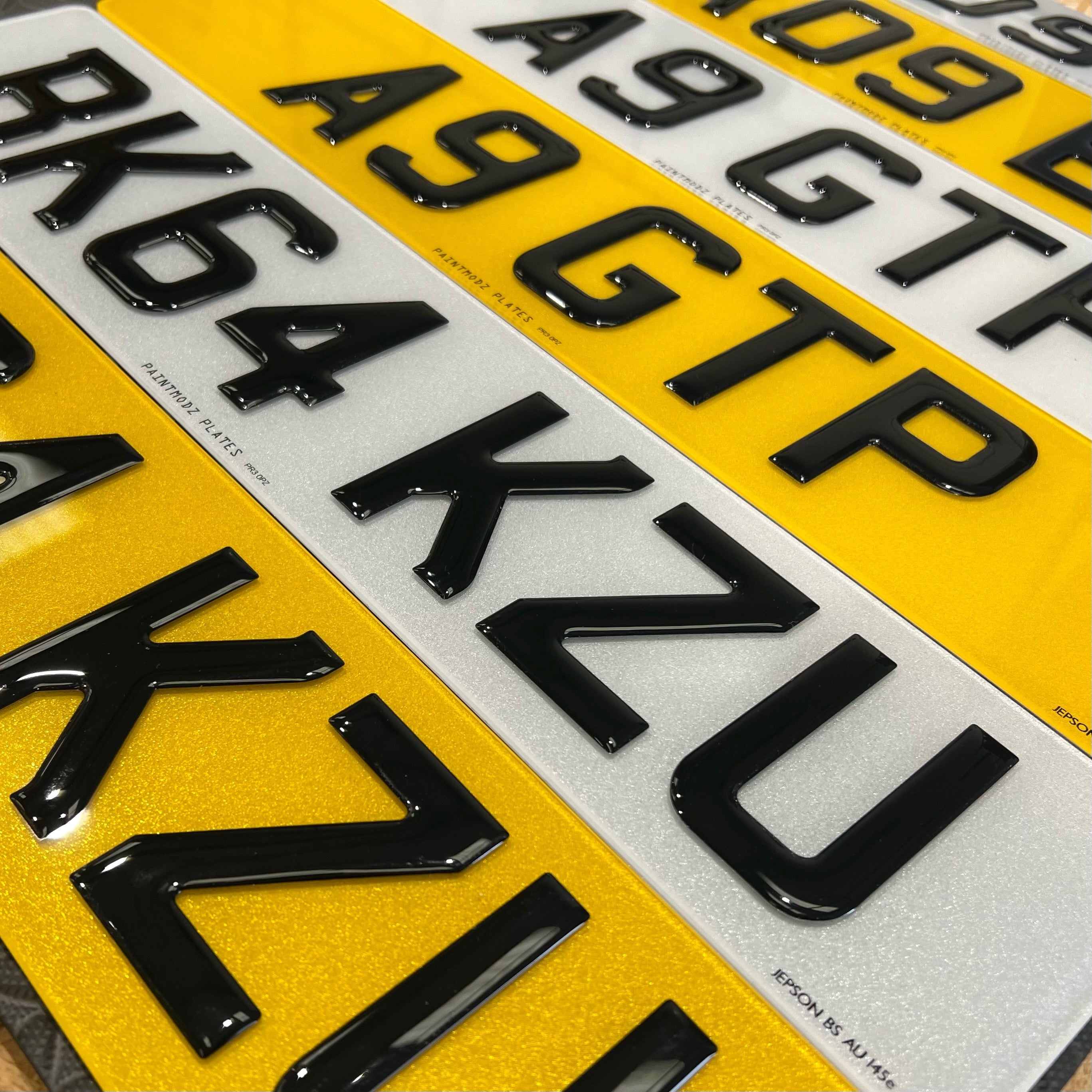 Number Plates 3D Gel - Road Legal (Standard Size)