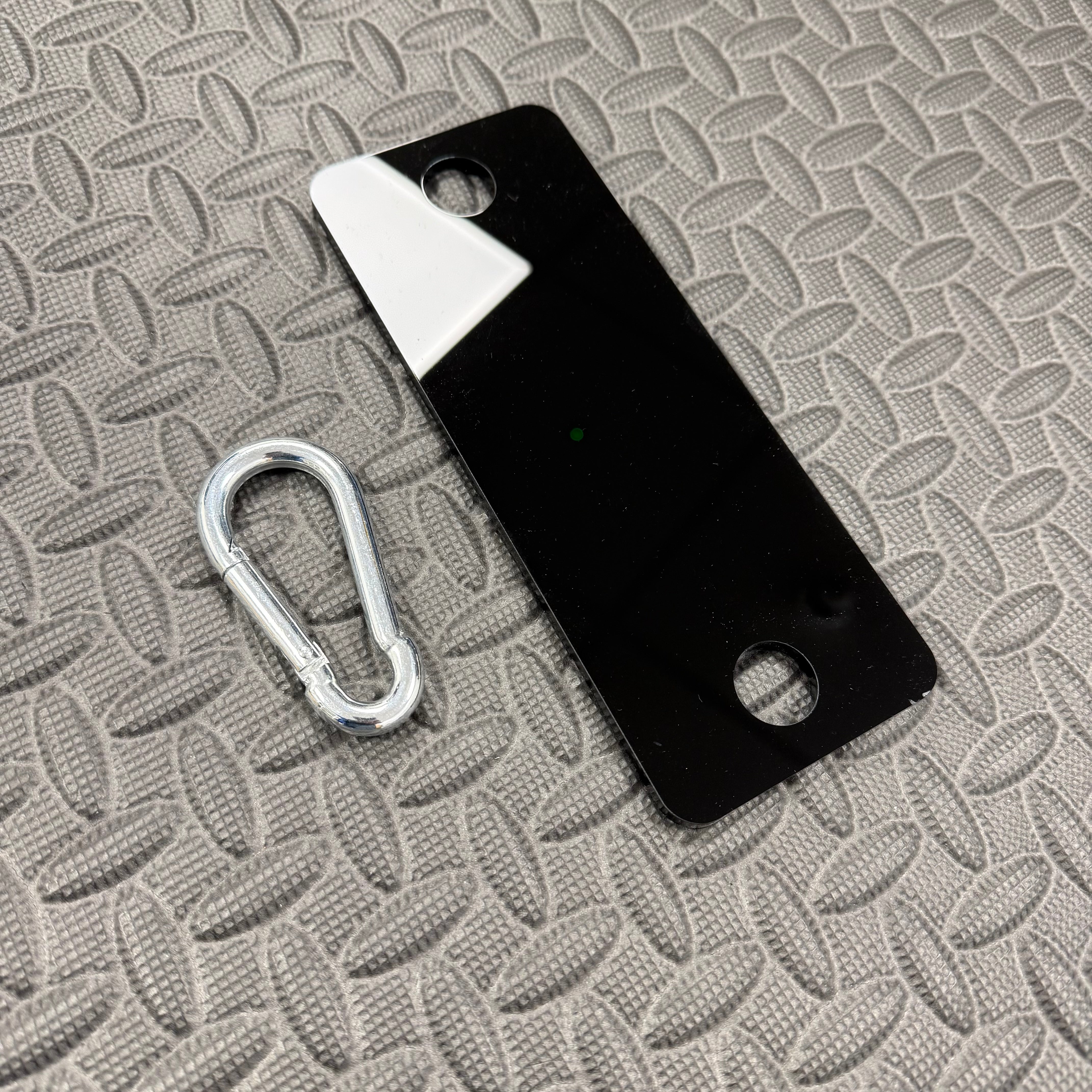 Proform Universal Bonnet Prop Extension Piece, 5mm Gloss Black Acrylic, Large (80x203mm)