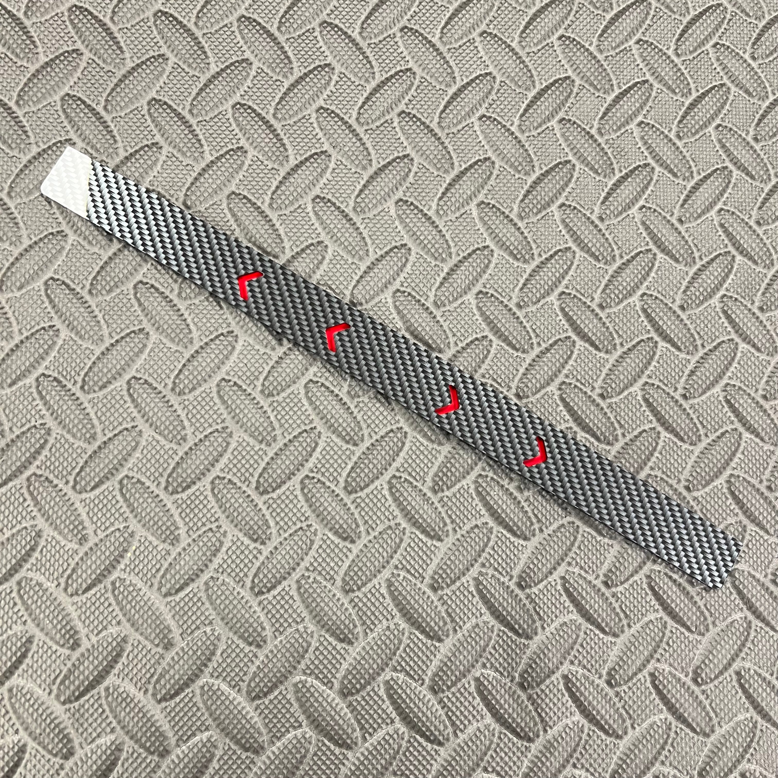 Proform Upper Middle Brake Light Cover Plate - Mk2/2.5 Focus - Deluxe Carbon Fibre Effect Plastic With Chevron Detail