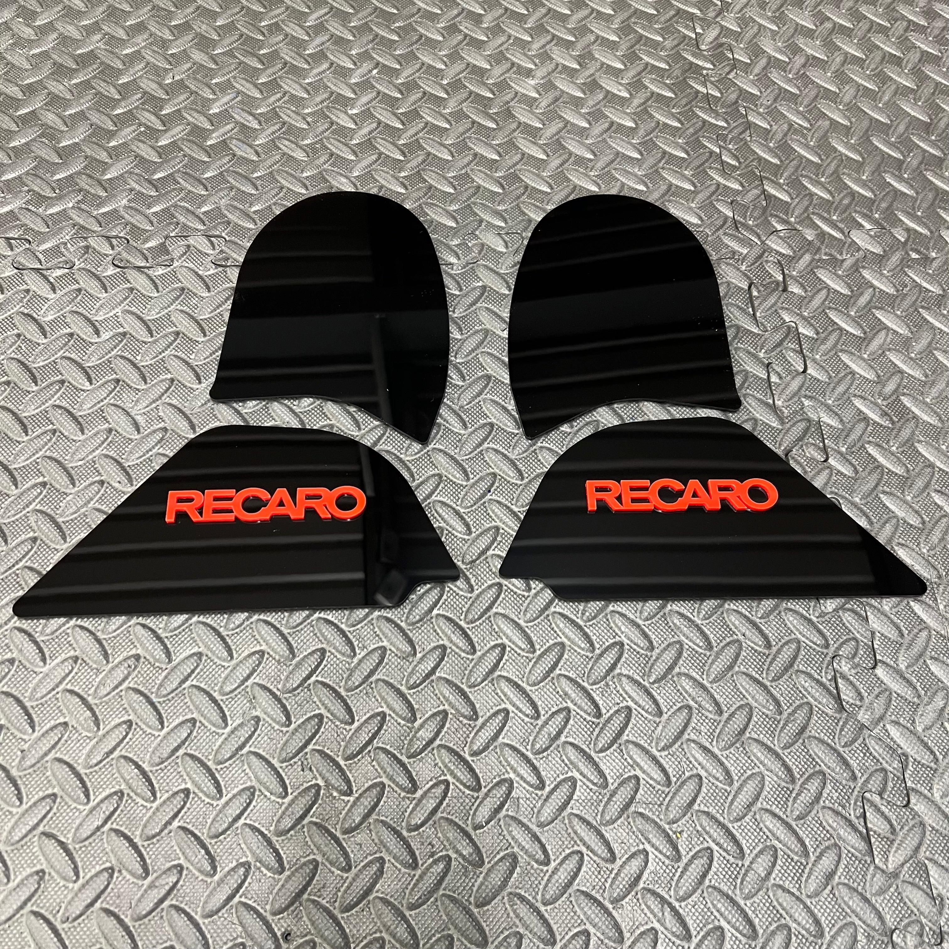 Proform Mk3/3.5 Focus ST Seat Plate Set - Gloss Black With Red Detail