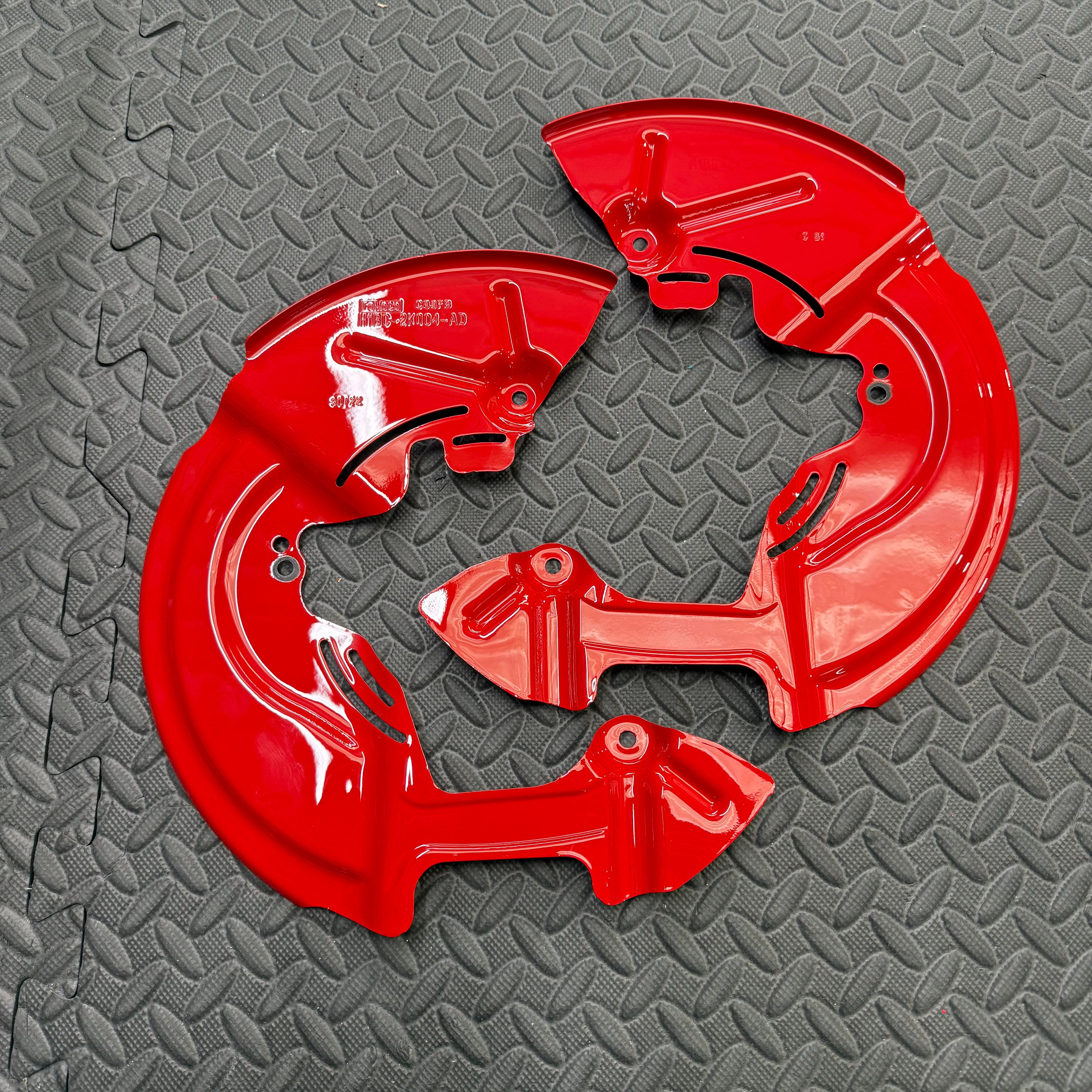 Genuine Ford Mk8/8.5 Fiesta ST Front Brake Dust Shields (Pair) - Painted  Race Red