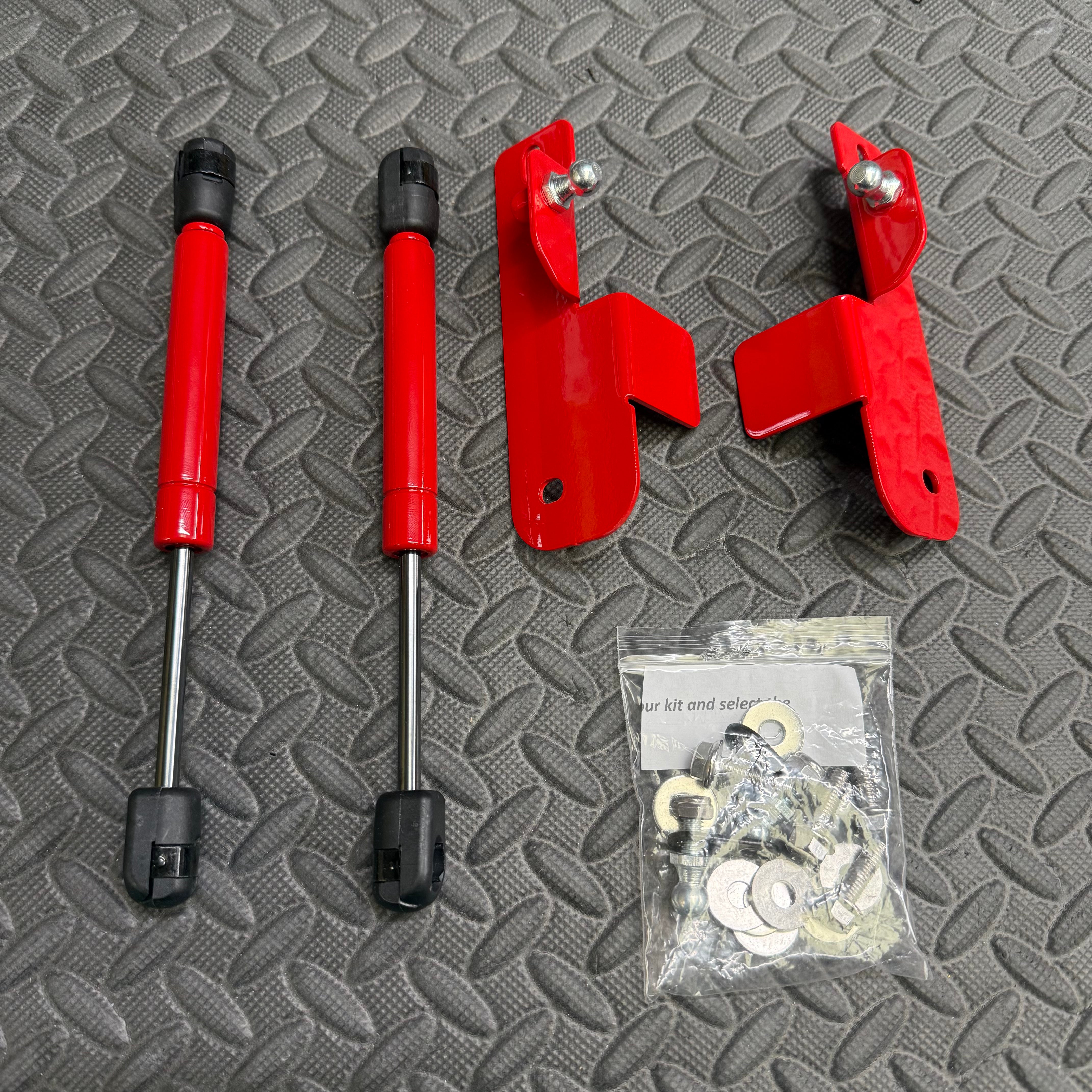Mk8/8.5 Fiesta inc ST Gas Strut Bonnet Lifters - Painted Race Red