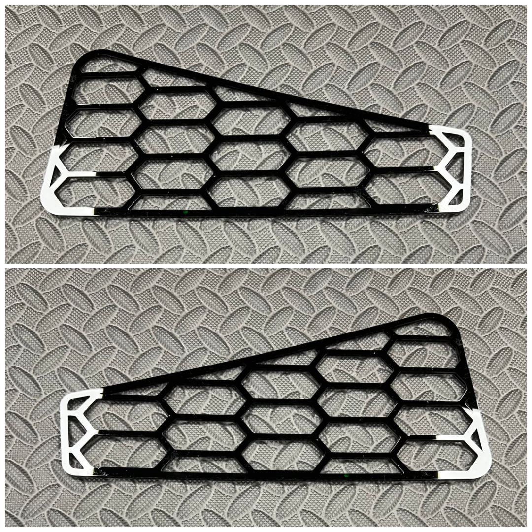 Proform Mk3/3.5 Focus Scuttle Vent Covers - Hexagon Design - Pair - Gloss Black
