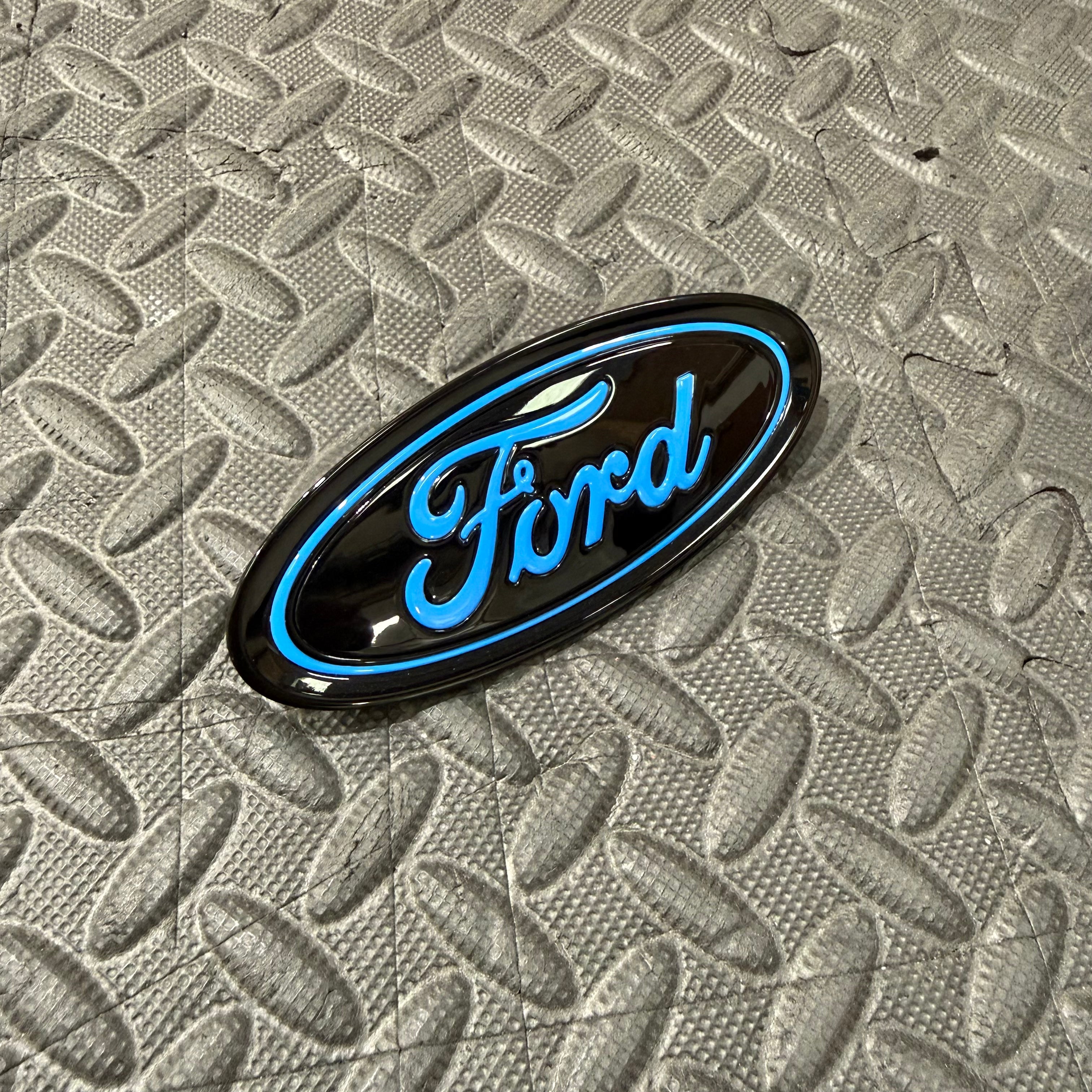 Genuine Ford Tailgate Badge - Painted Azure Blue