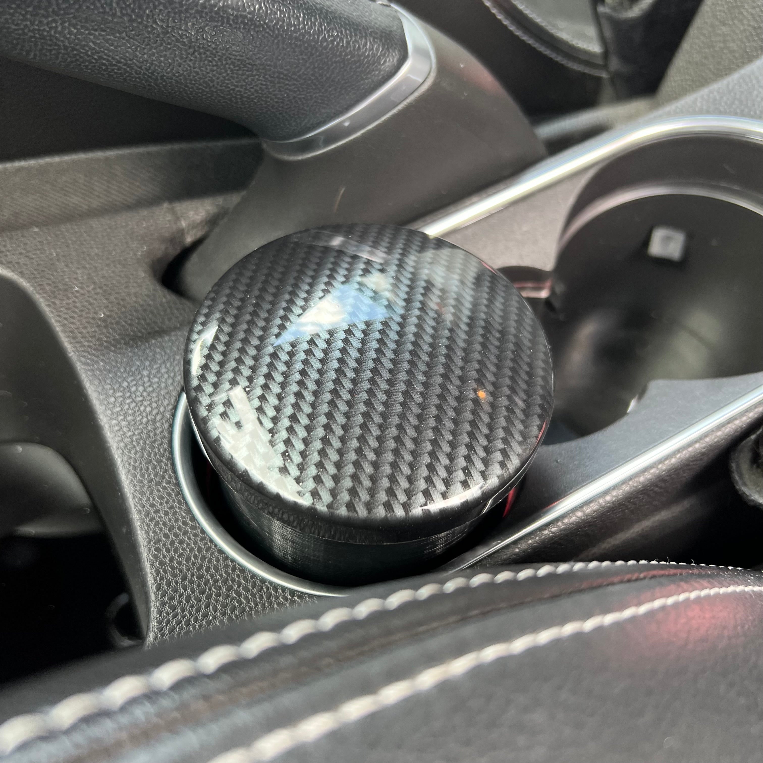 Proform Universal Coin Holder/Storage Pot - Deluxe Carbon Fibre Effect Plastic Top