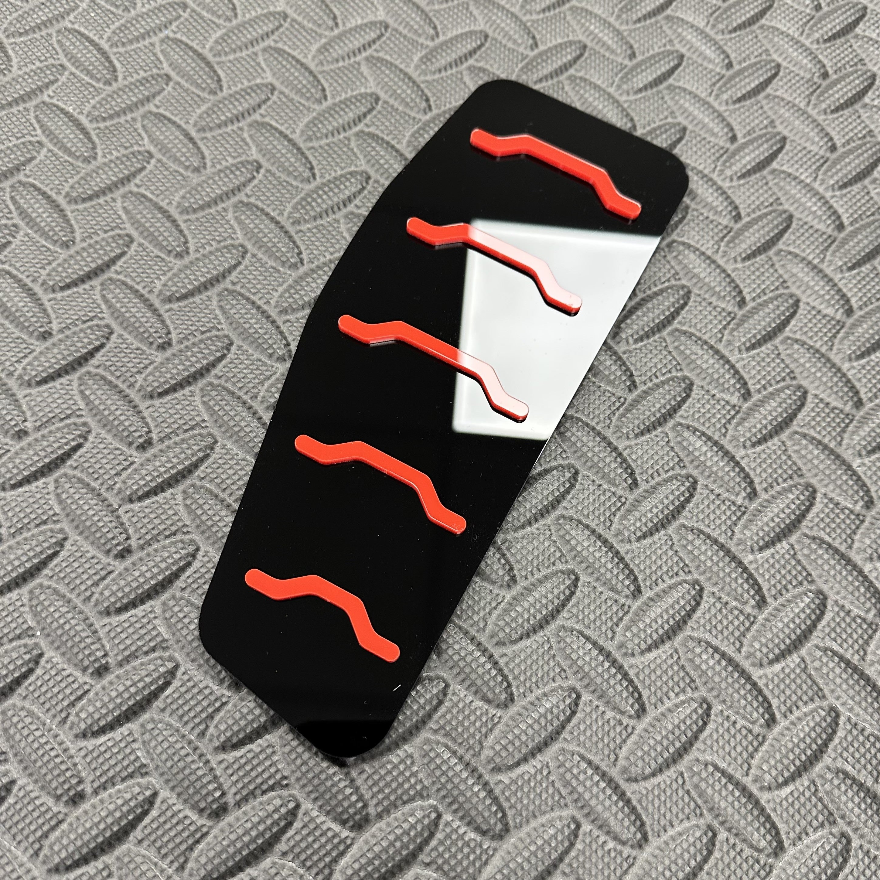 Proform Dead Pedal / Foot Rest Plate - Fits Hyundai i30N - Right Hand Drive - Red Detail