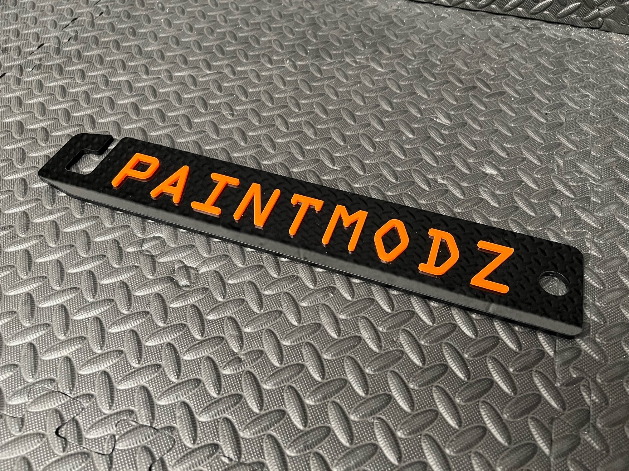 Proform Universal Bonnet Prop - Gloss Black Prop With Orange PAINTMODZ Logo