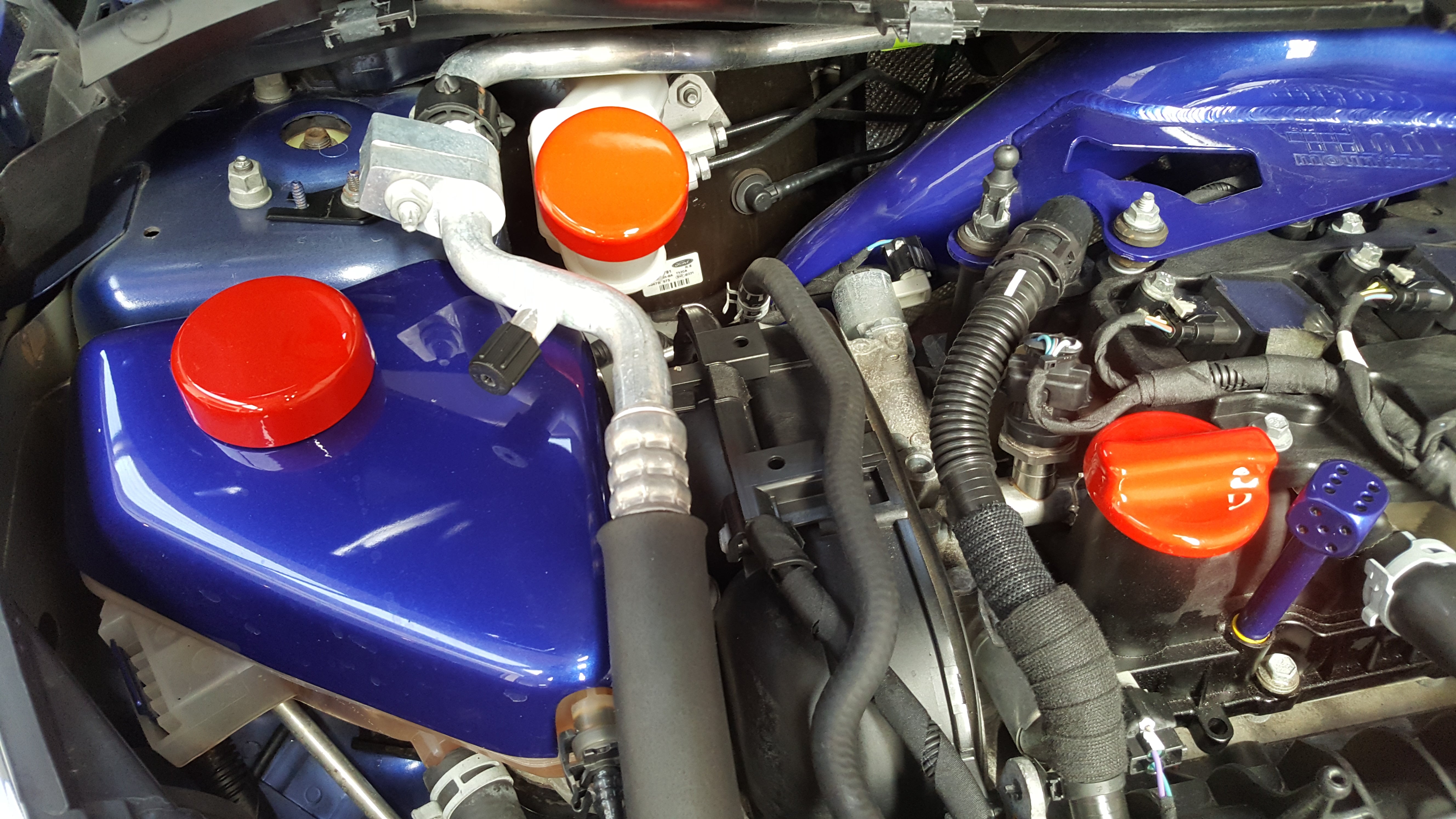 Proform Engine Cap Cover Kit - Large Oil Cap - Various Ford Models - Pianted Molten Orange