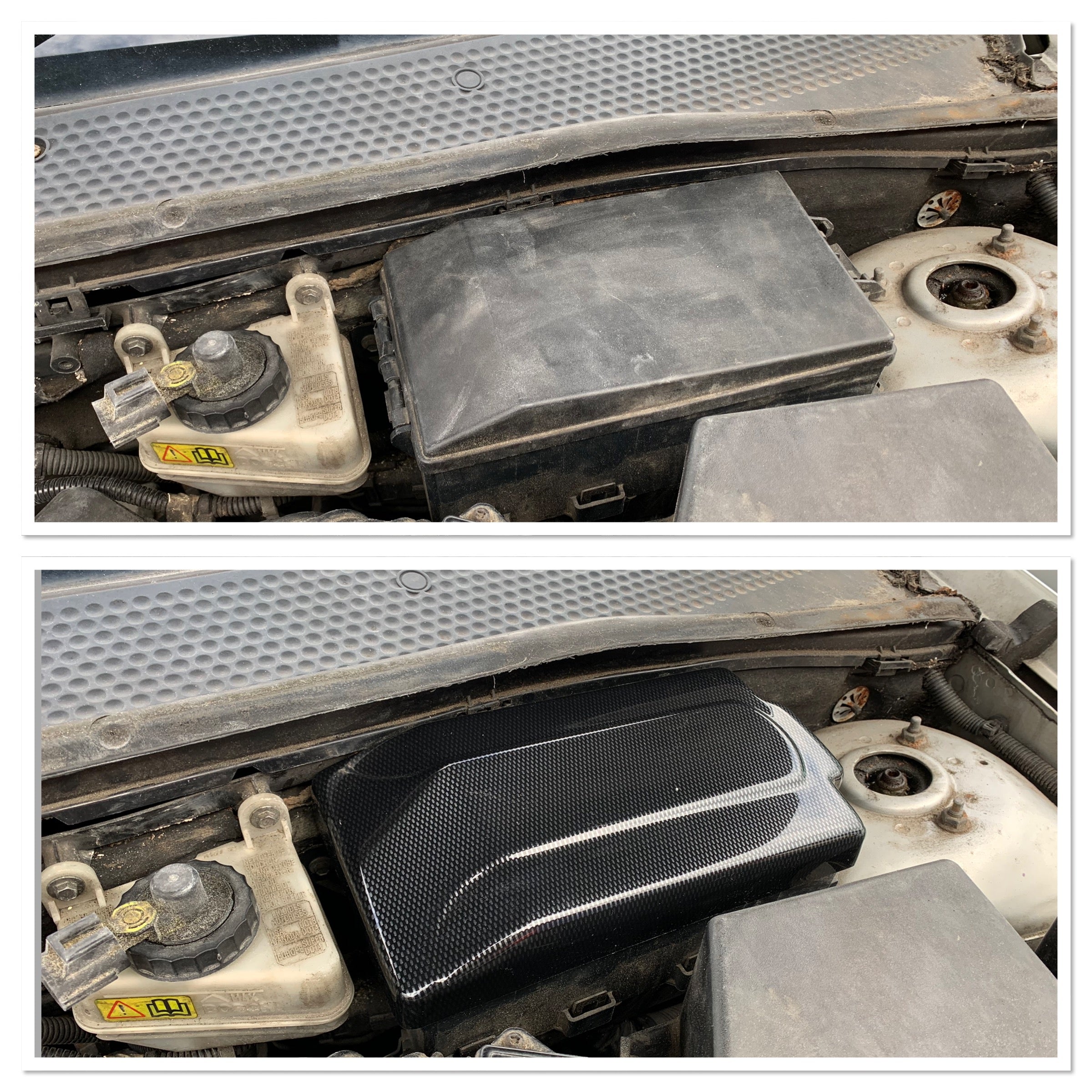 Proform Fuse Box Cover - Mk1 Ford Focus - Before - After