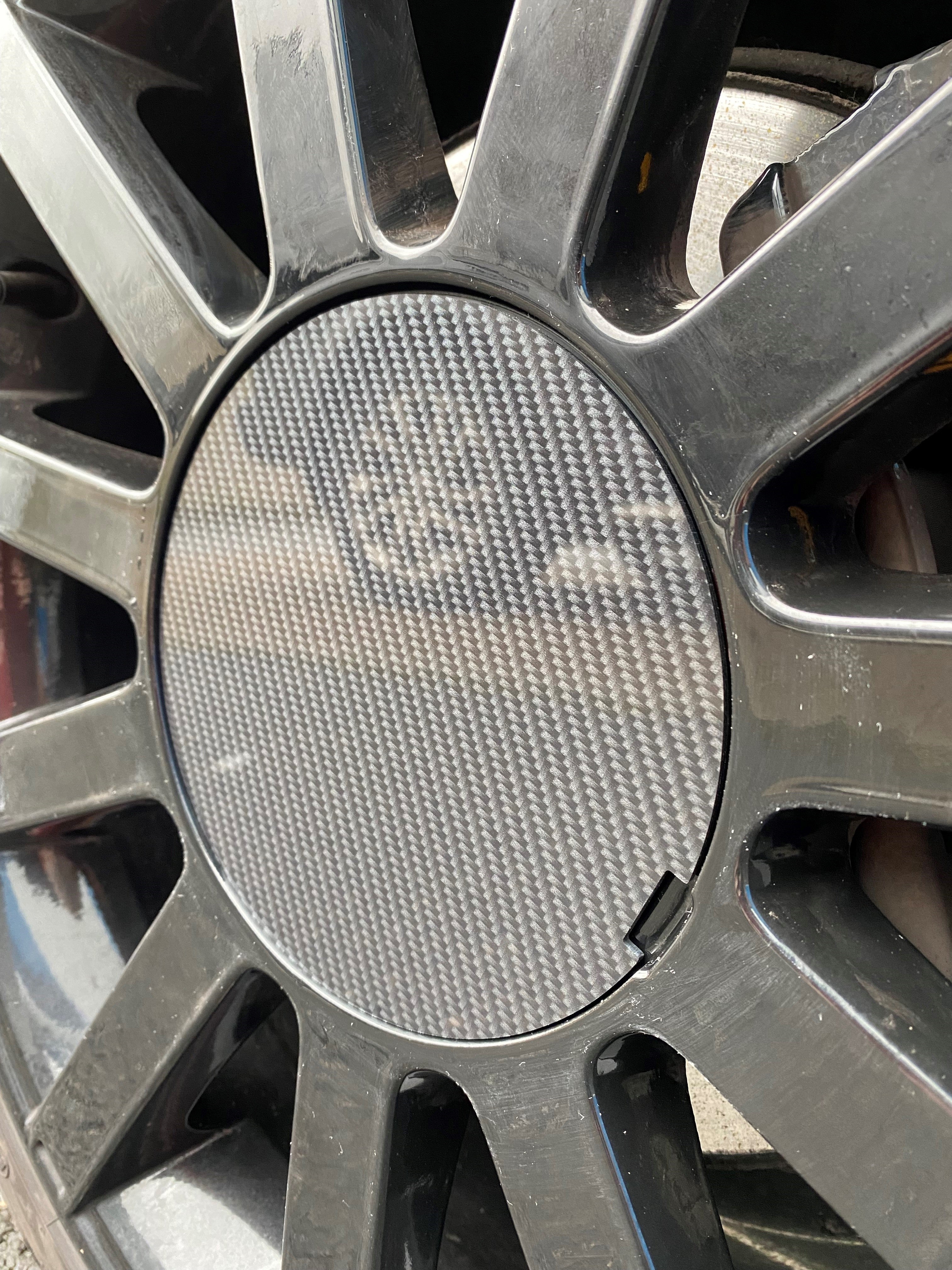 Proform Mk6 Fiesta ST150 Wheel Centre Caps -Set of 4 - Deluxe Carbon Fibre Effect Plastic 