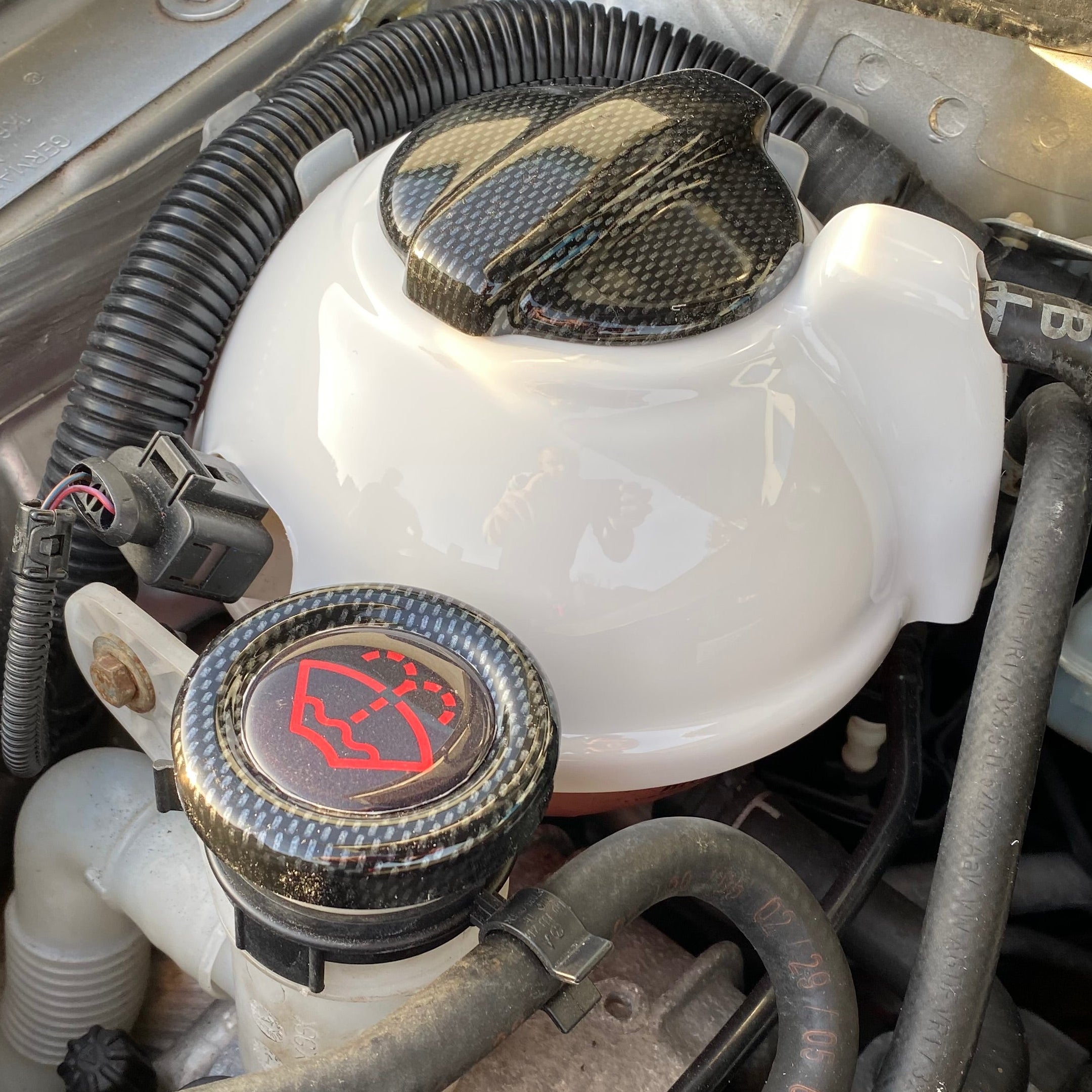 Proform VAG Coolant Tank Cover - Gloss White Plastic 